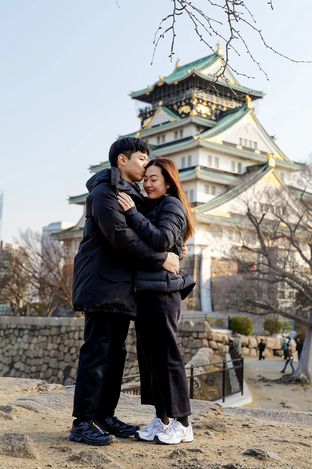 Winter proposal photoshoot at Osaka Castle 15 of 30