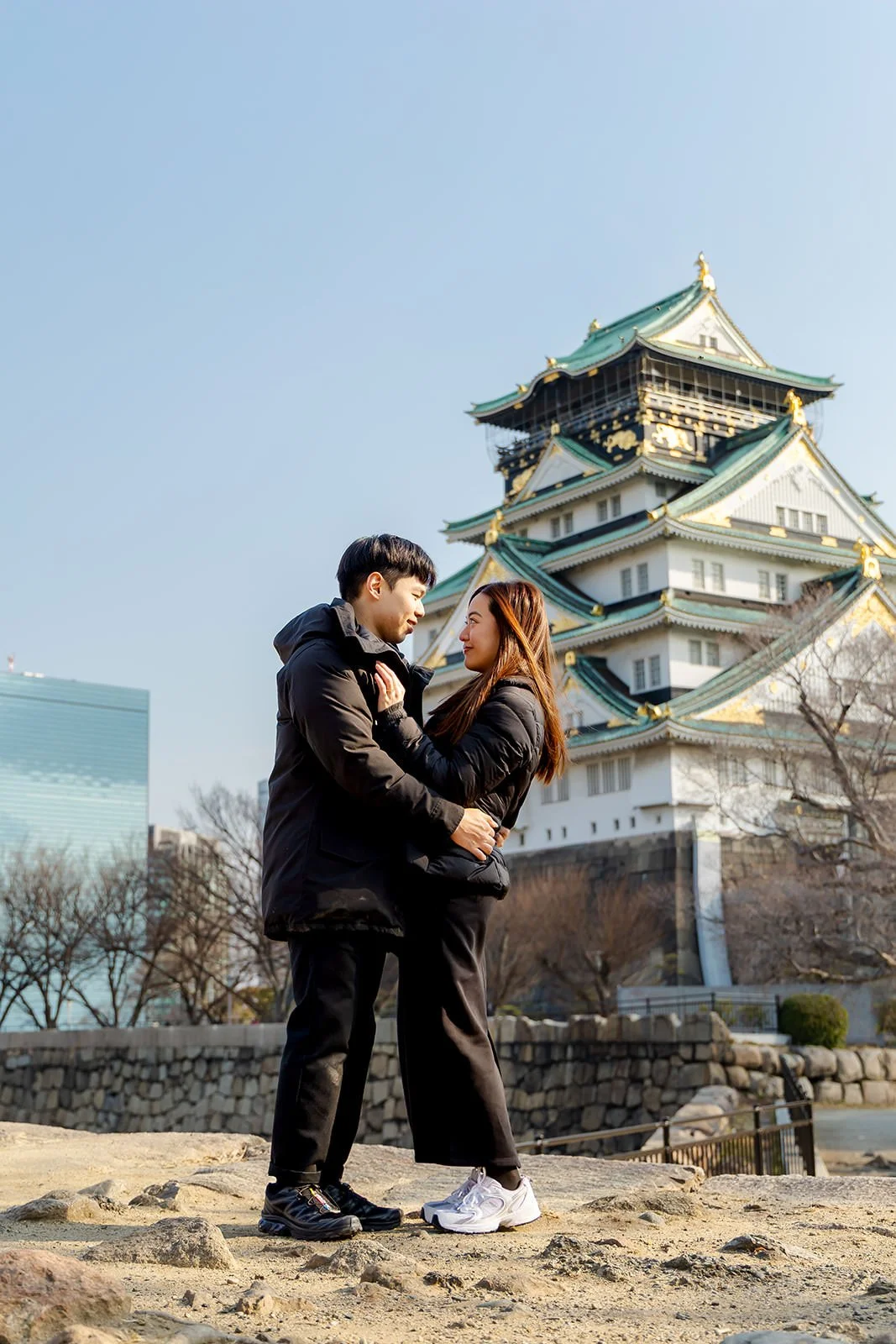 Winter proposal photoshoot at Osaka Castle 16 of 30
