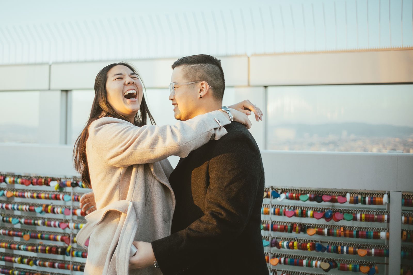Sunset proposal photoshoot at Umeda Sky Building 7 of 21