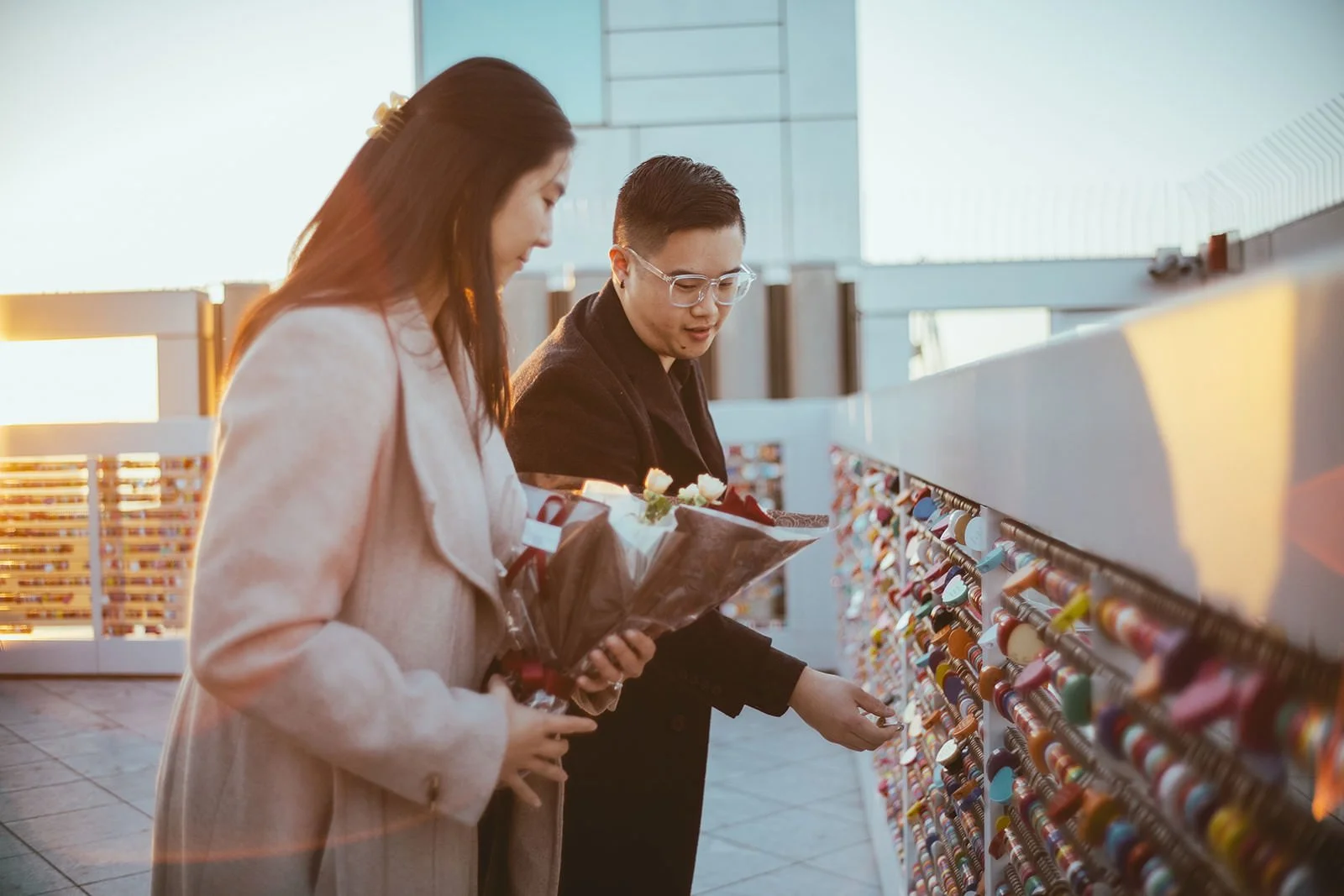 Sunset proposal photoshoot at Umeda Sky Building 10 of 21