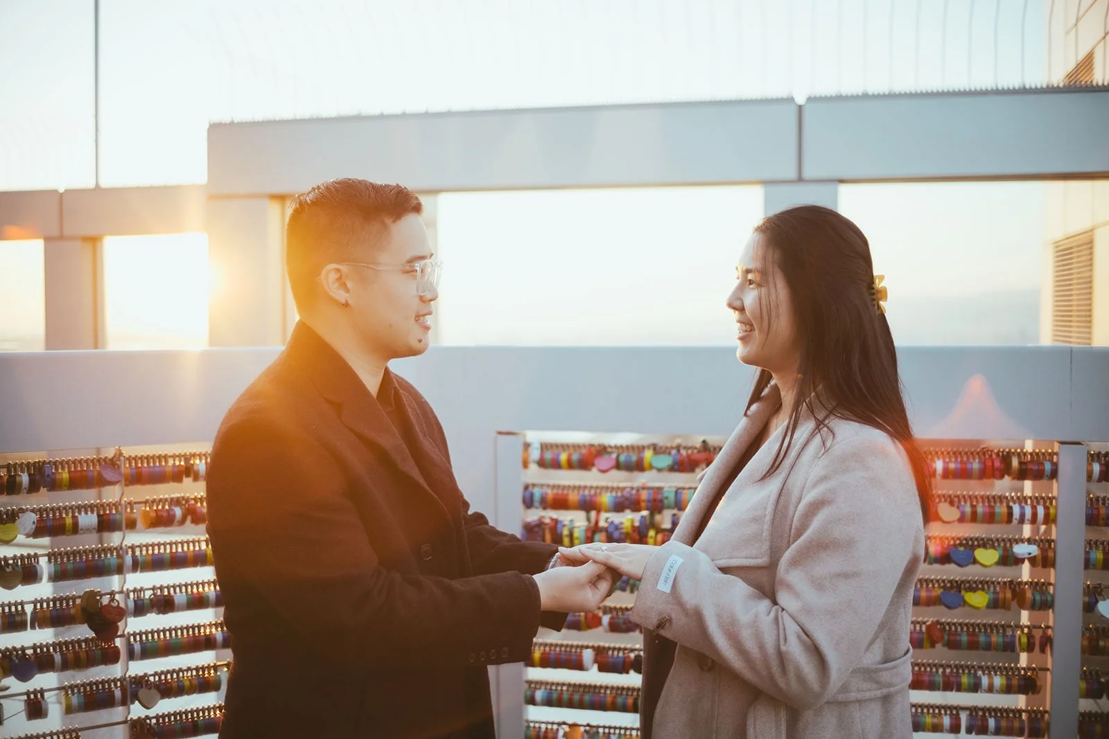 Sunset proposal photoshoot at Umeda Sky Building 16 of 21