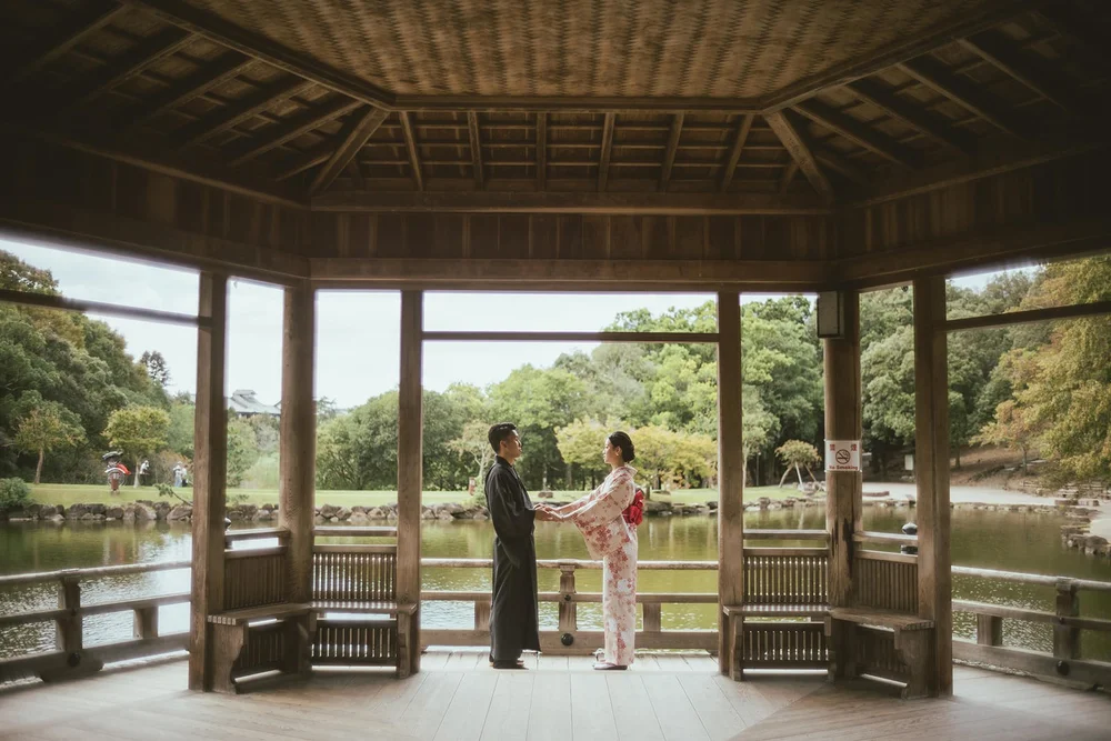 Kimono proposal photoshoot at Nara Park in autumn — photo 22