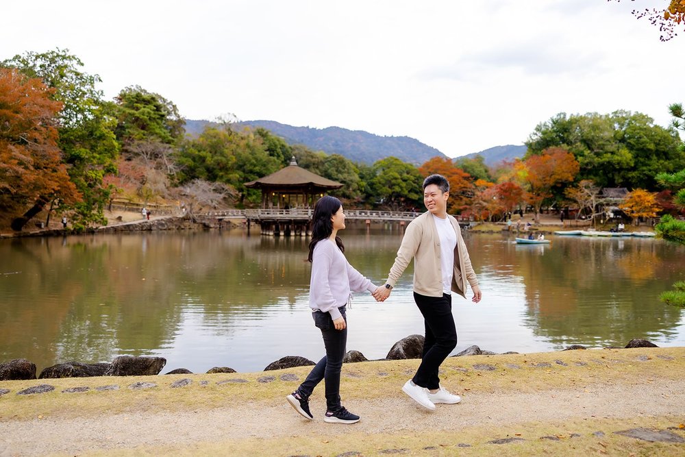 Autumn sunset proposal photoshoot at Nara Park — photo 14
