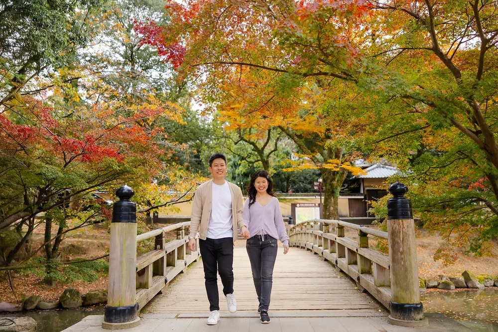 Autumn sunset proposal photoshoot at Nara Park — photo 18