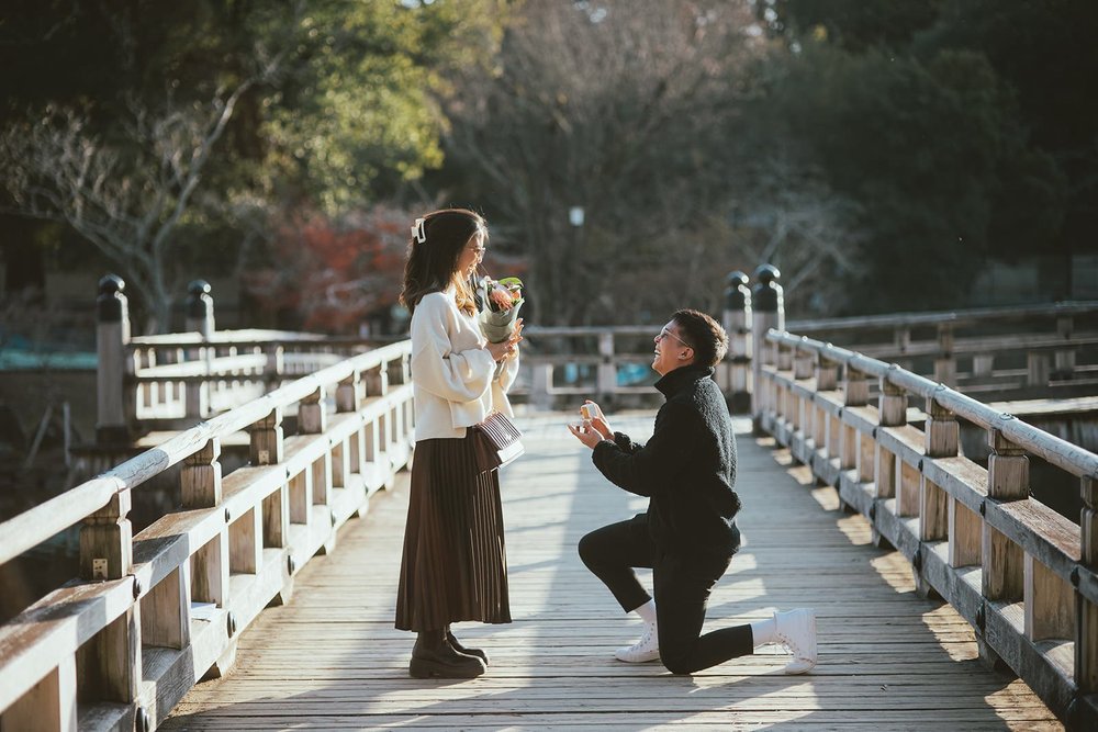 Winter proposal photoshoot at Nara Park — photo 1