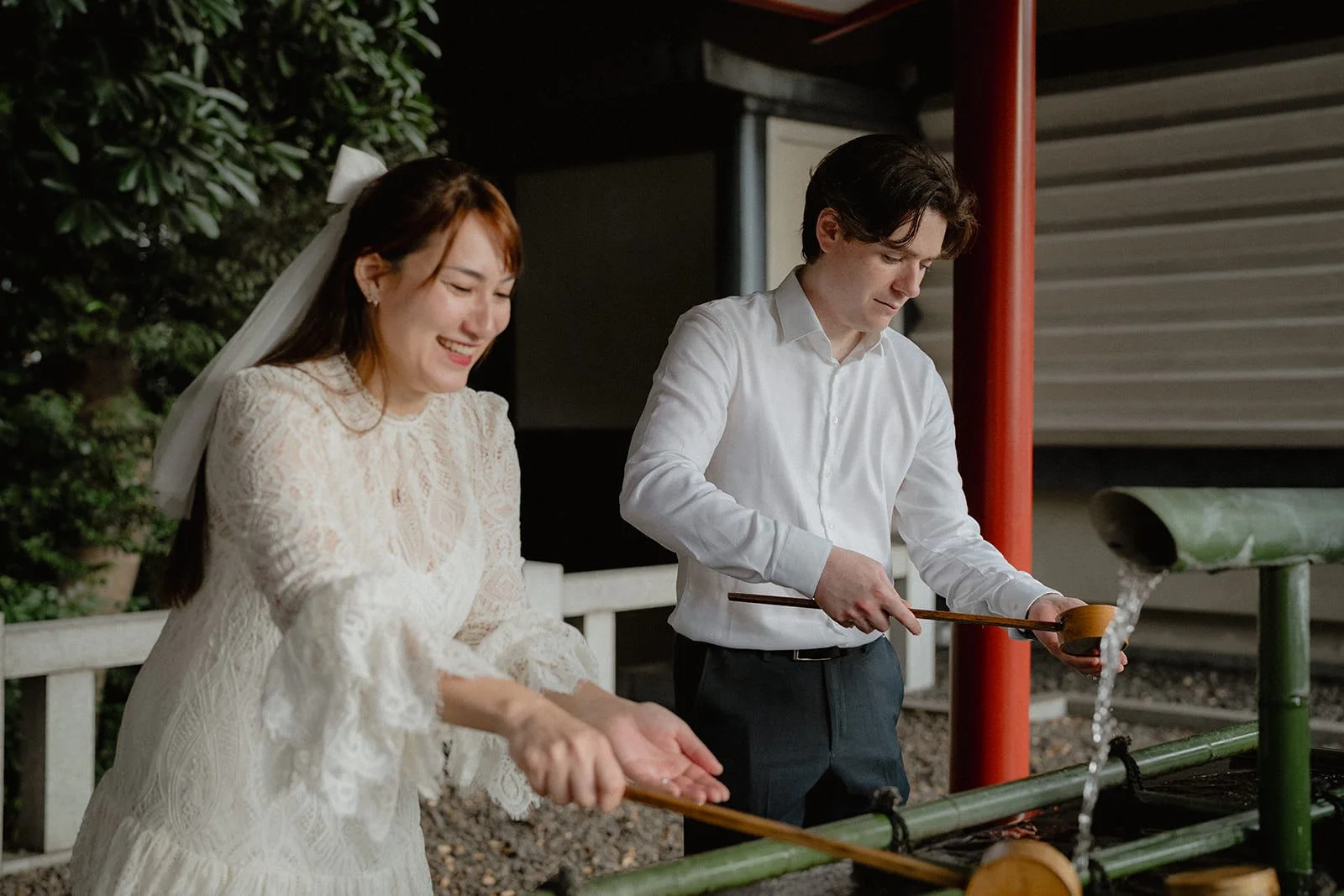 Pre-wedding photoshoot at Hie Shrine + Yurakucho, Tokyo, photo 1 of 14