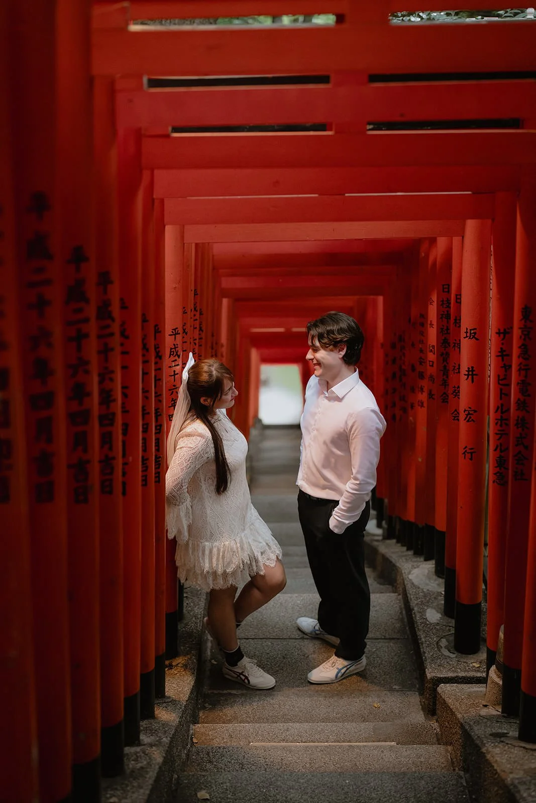 Pre-wedding photoshoot at Hie Shrine + Yurakucho, Tokyo, photo 7 of 14