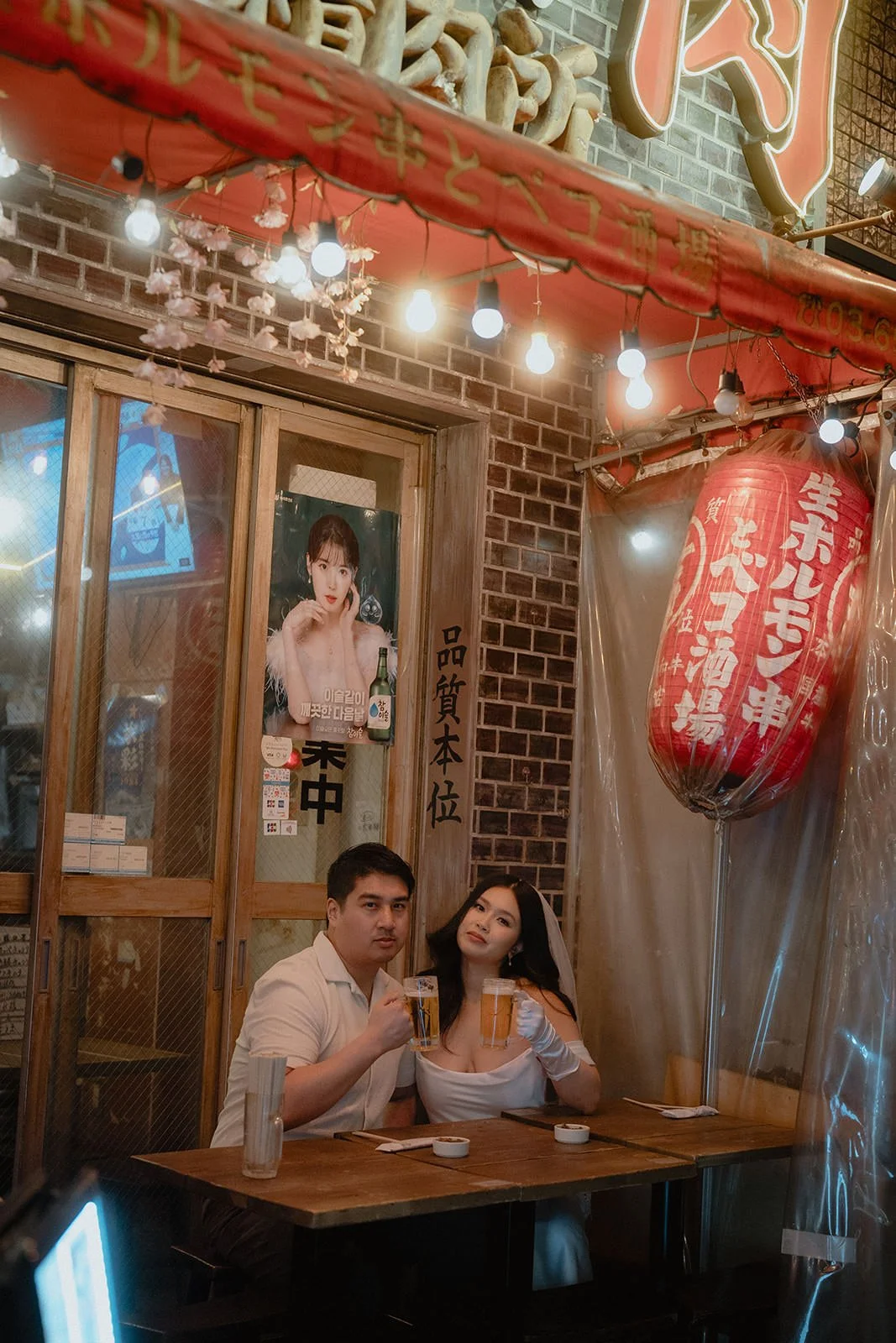 Pre-wedding photoshoot at Yurakucho, Tokyo