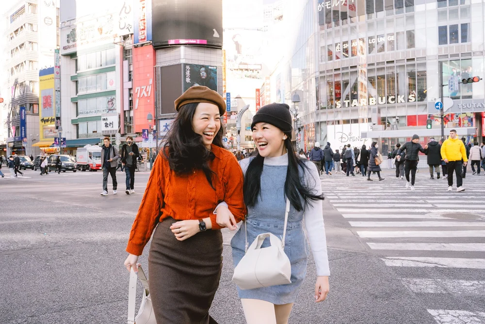 Shibuya Crossing photoshoot at dusk