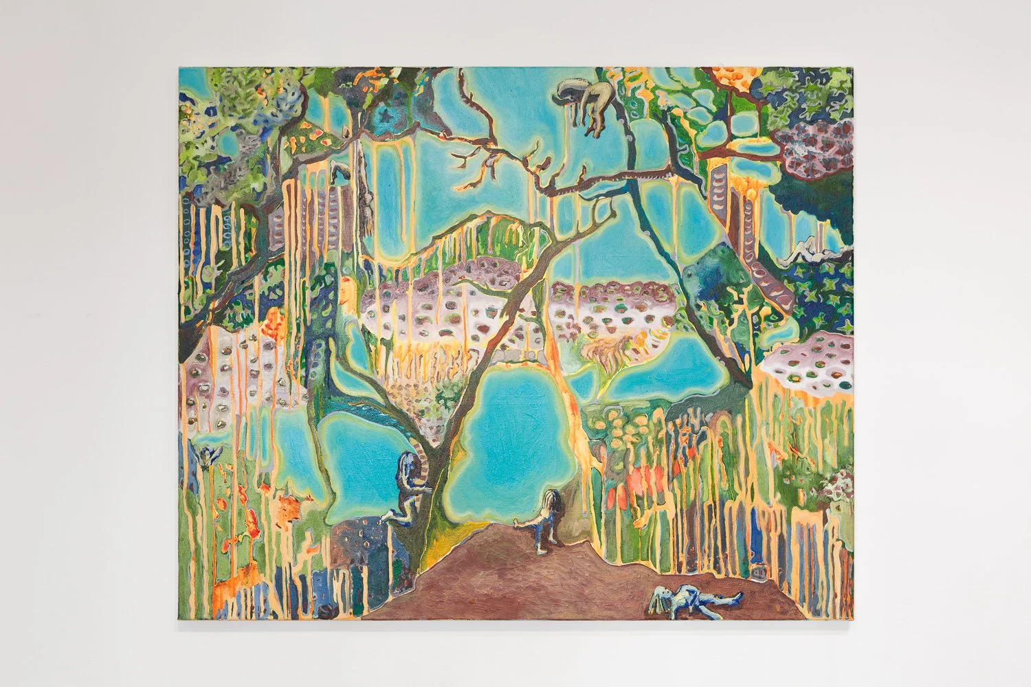 On Vacation, 2025, oil and acrylic on canvas, 109.5 x 90 cm