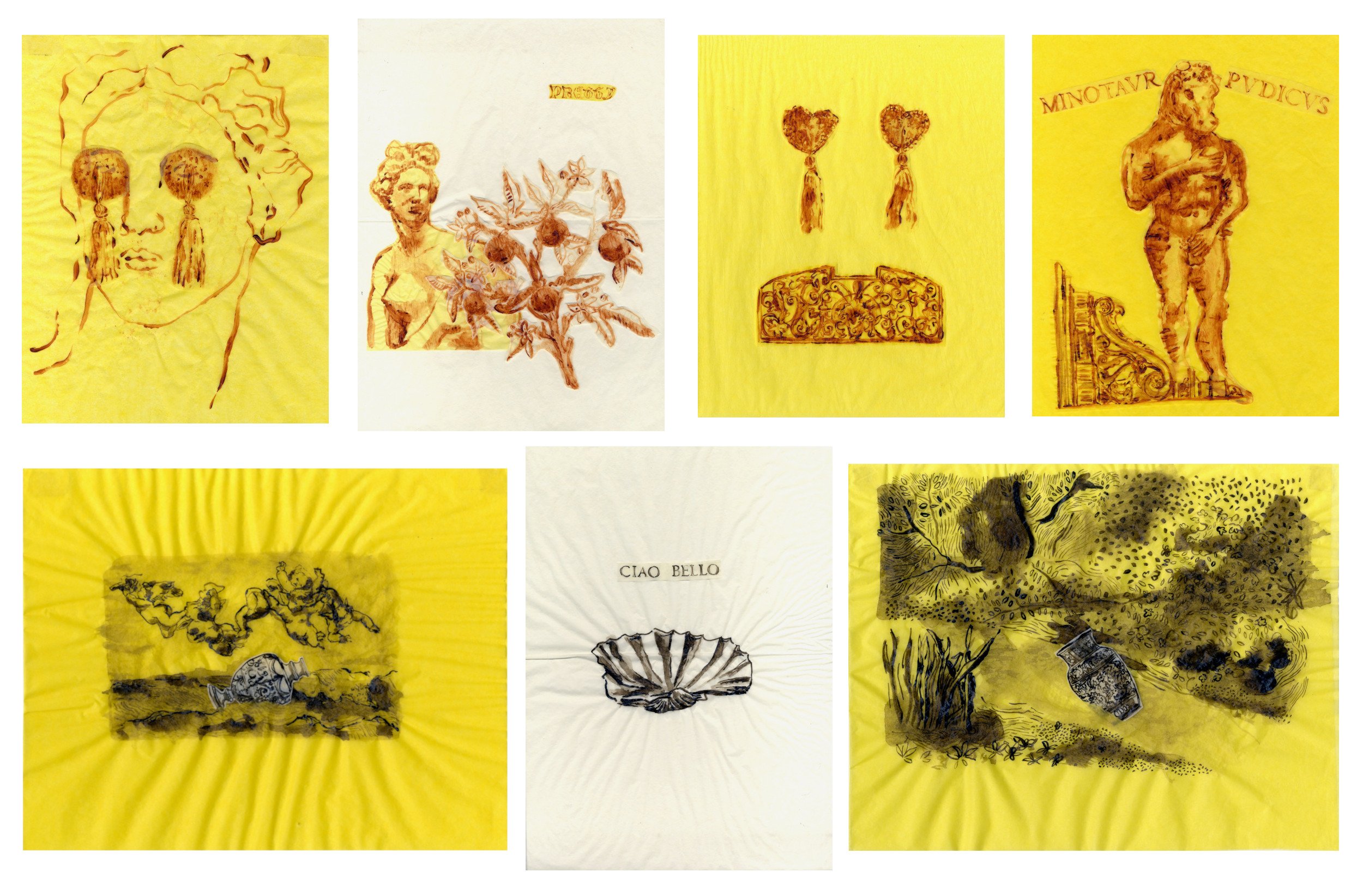 Venus Pudica, Series of Drawings, 2022.