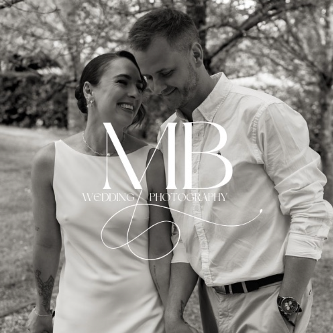 Photo of couple at their wedding with Memory Boutique logo overlaid. Credit: Memory Boutique Wedding photography