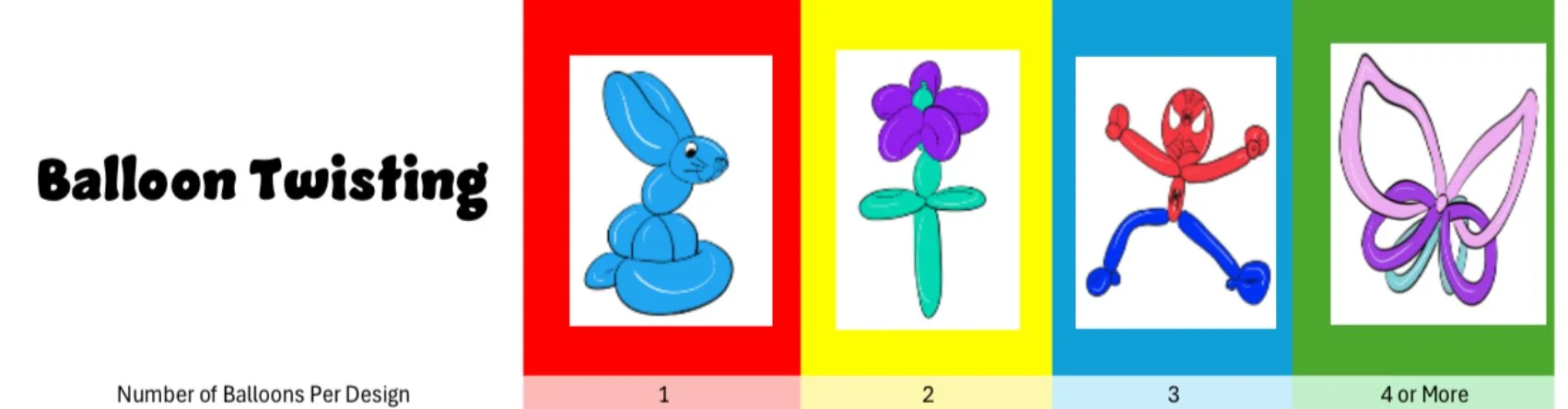 Individual Twisted Balloons - A La Carte
