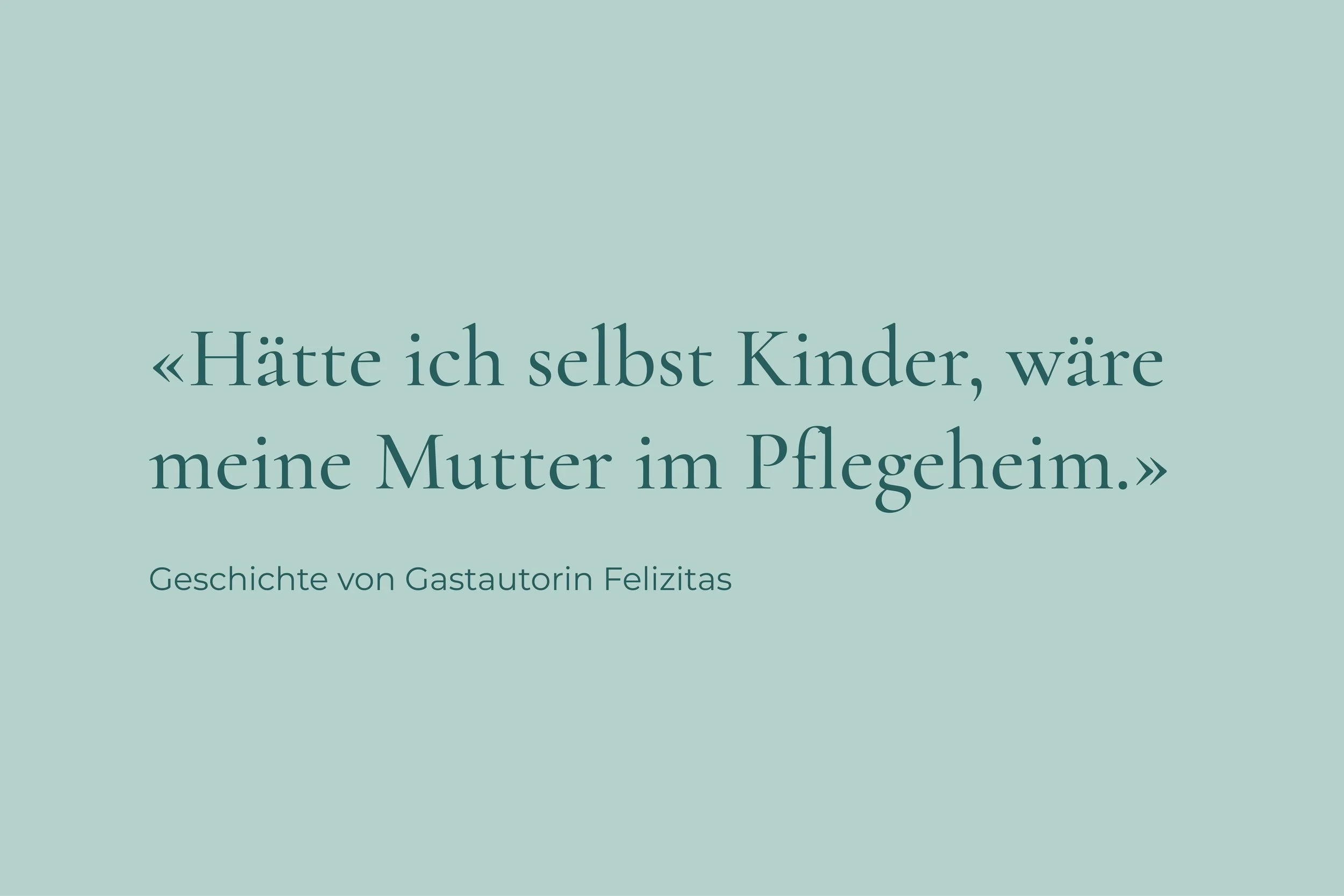 Ich bin die Mutter meiner Mutter