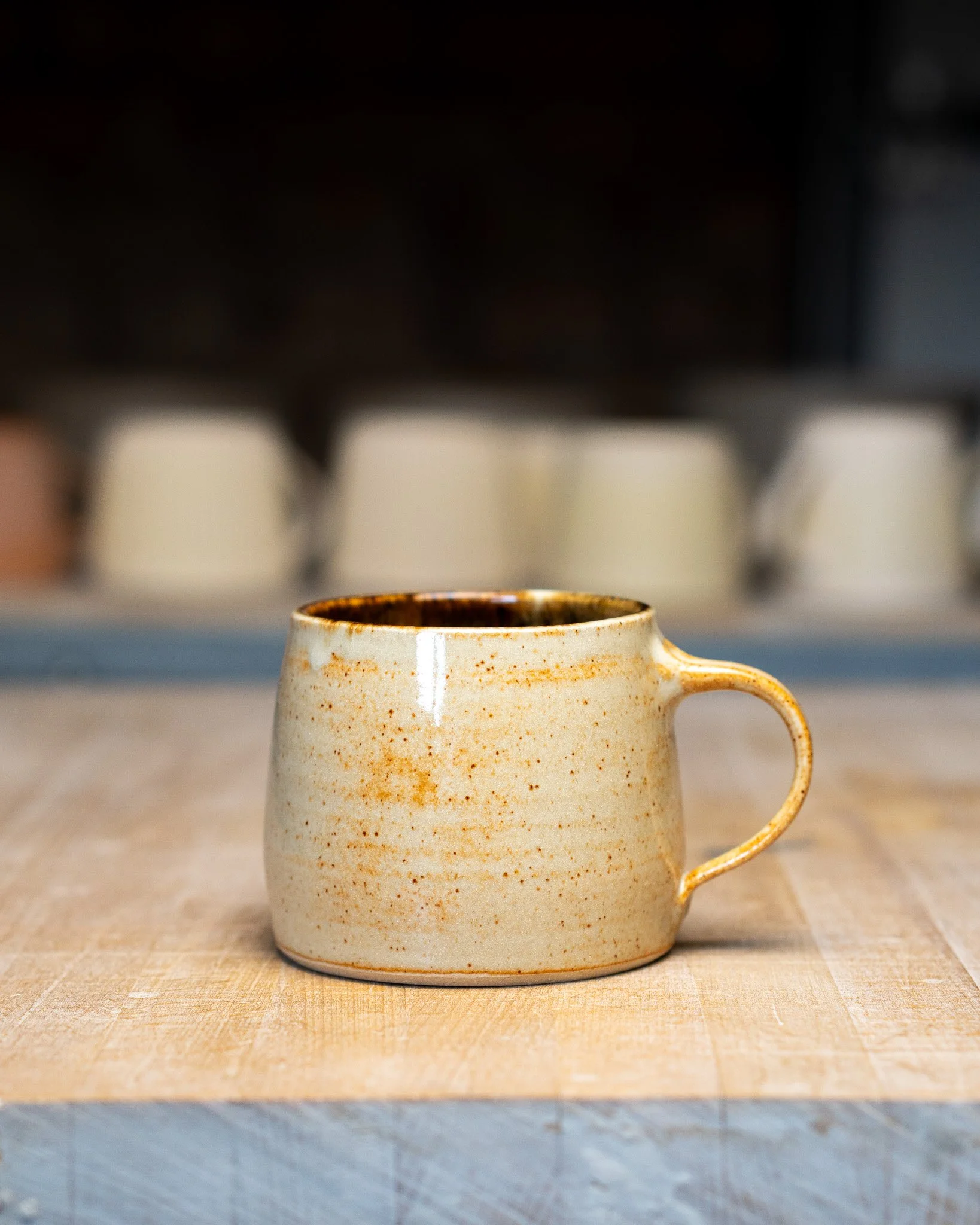 Orange Cream Cup with Mottled Brown interior (265 ml) (JU01)