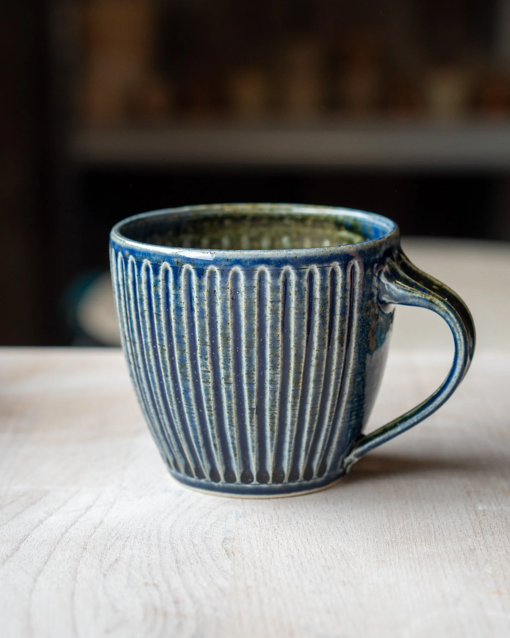 Blue Fluted Cup (360 ml) (SE02)