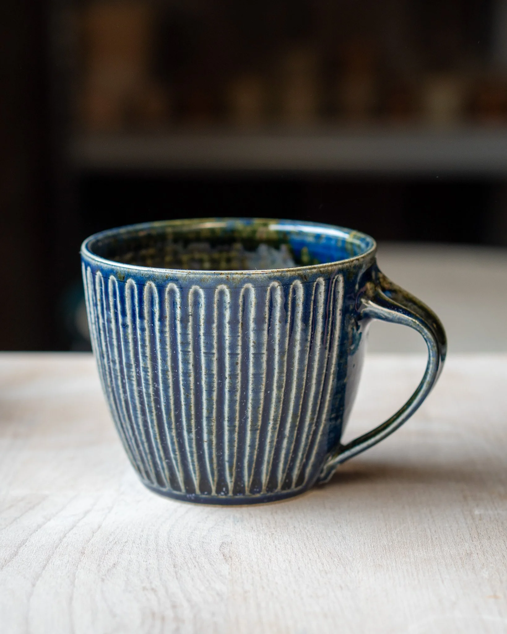 Blue Fluted Cup (360 ml) (SE01)