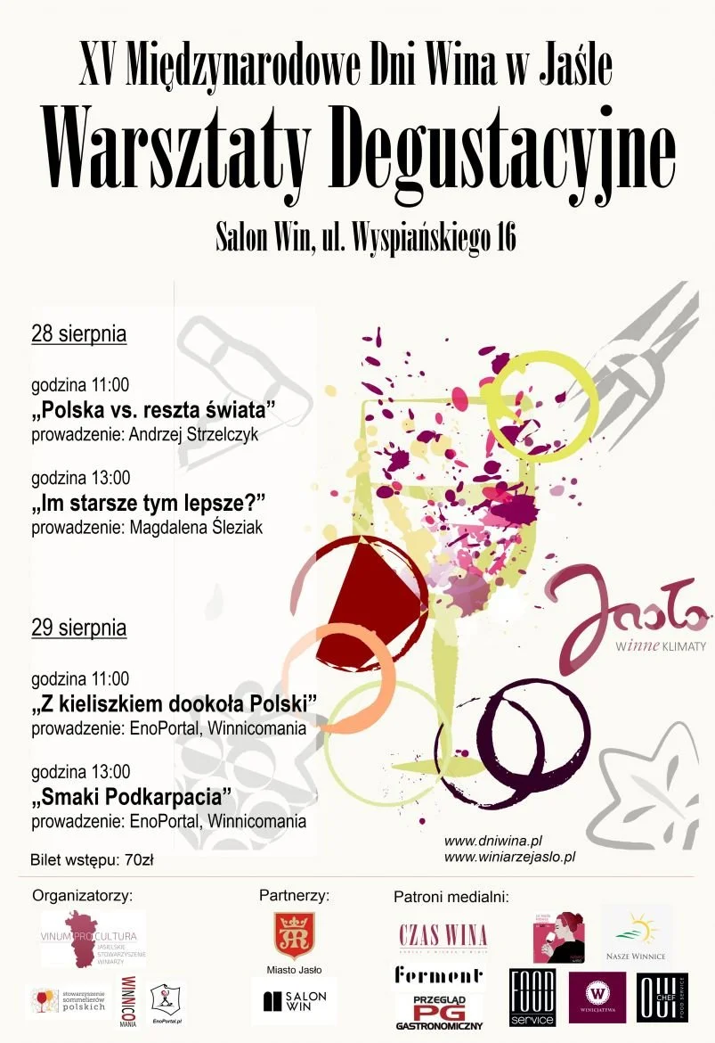 XV Międzynarodowe Dni Wina - Warsztaty Degustacyjne