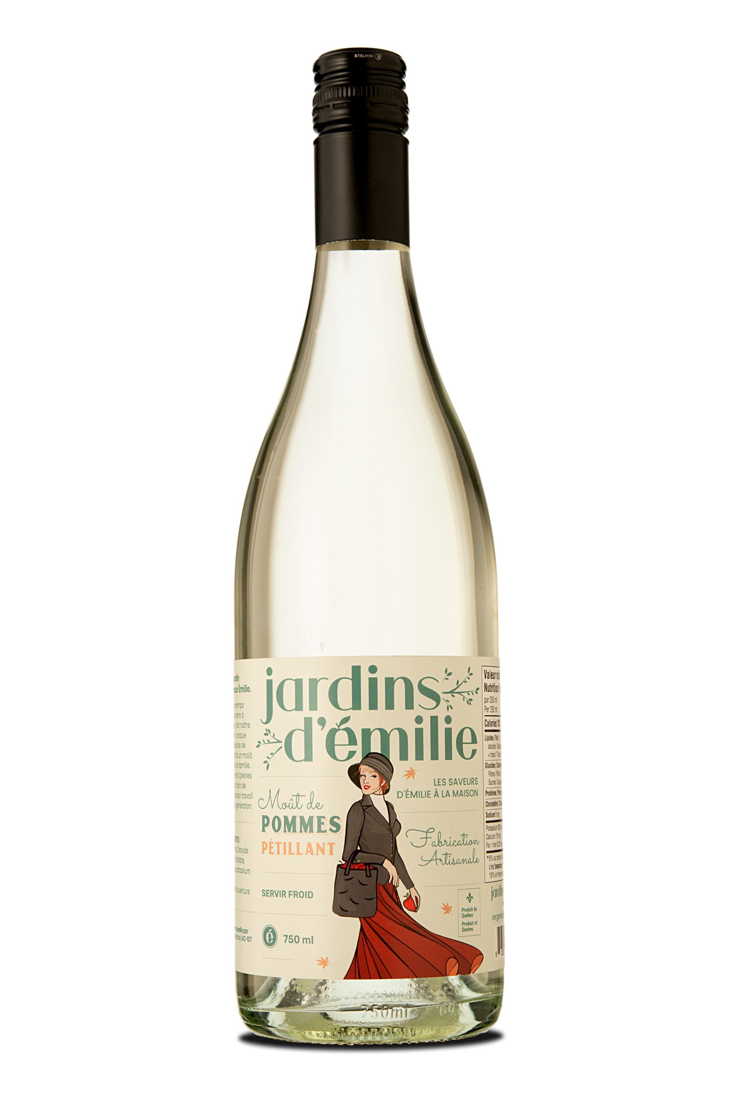 Sparkling Apple Must Bottle for Jardins d’Émilie Packaging Portfolio