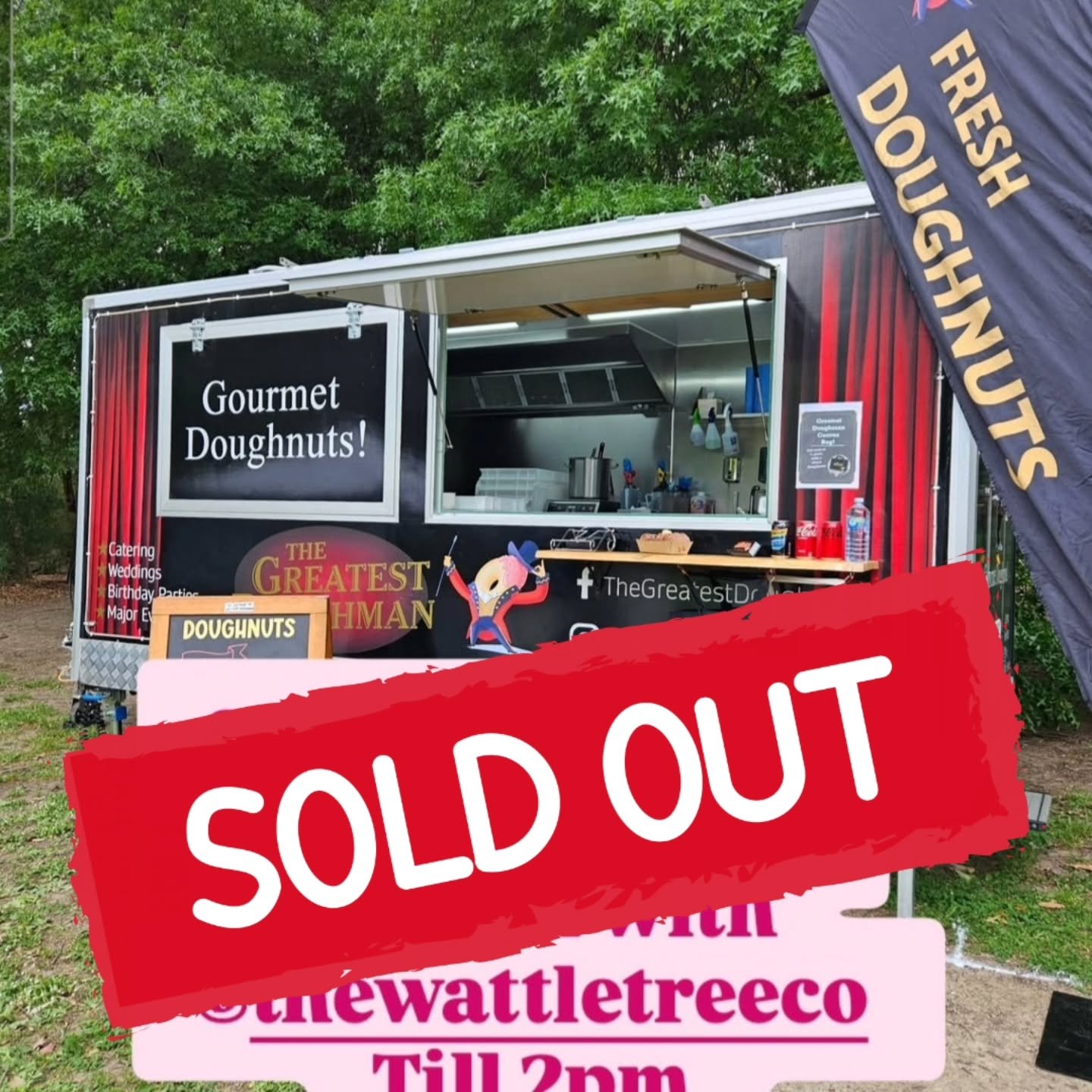 Thank you so much Kilsyth we have Sold Out today! 
But don't worry if you missed out we are back at the same location tomorrow from 10am - 2pm serving your favourite fresh doughnuts!!! 
🫶❤️🍩 
150 Cambridge Rd, Kilsyth

#smallbusiness #grateful #Yar