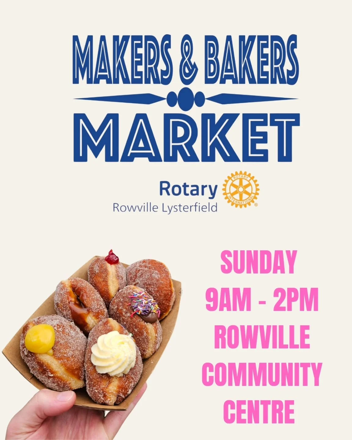Find us tomorrow @makers_and_bakers_rowville we will be trading outside the community centre and the amazing crafters will be inside the hall! Be sure to check them out too!!!! 🪡🍩❤️🫶
Perfect time to start your Christmas shopping too! ☺️❤️🍩 

#Sma