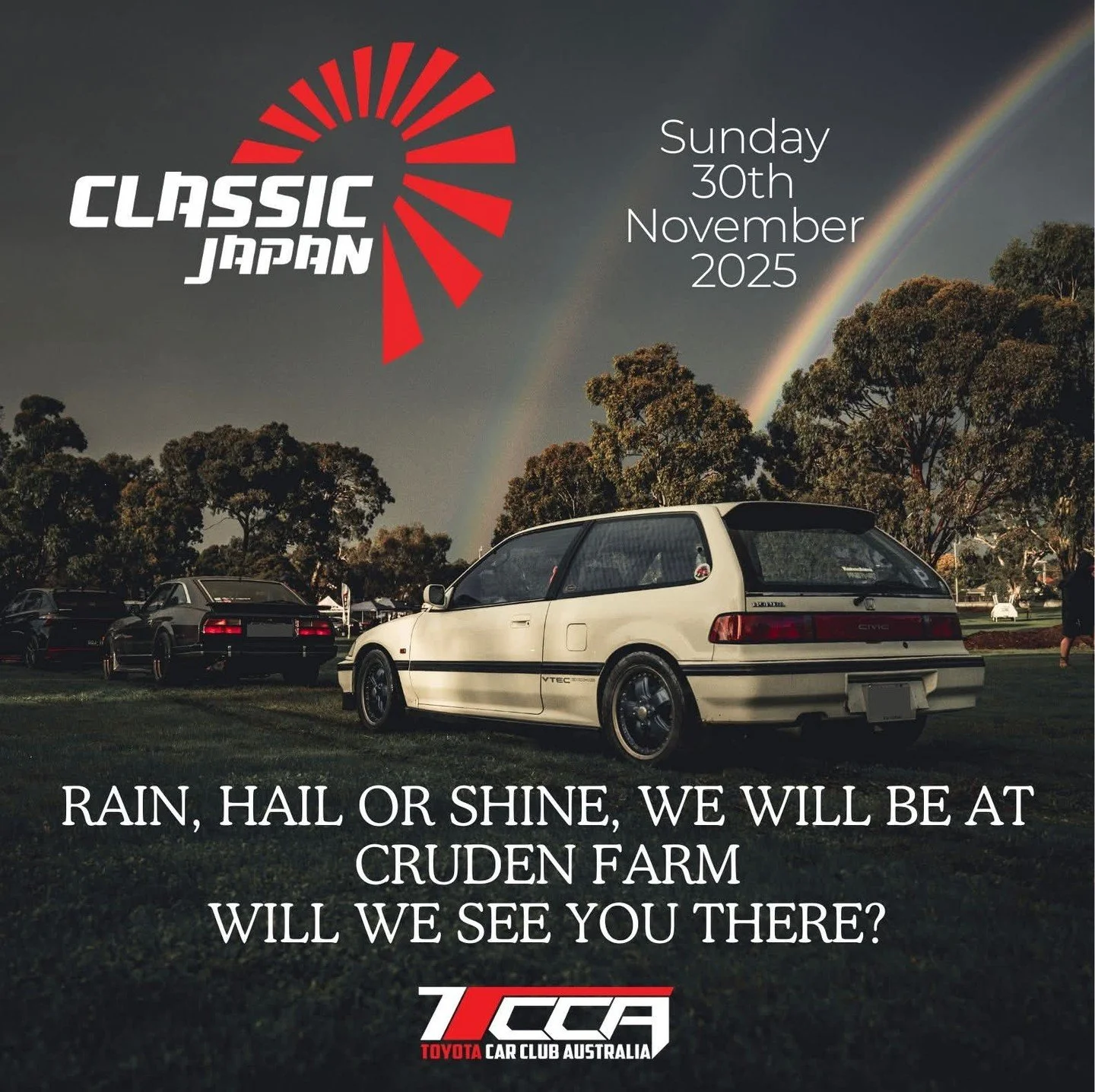 🚗 Find us TODAY at Cruden Farm in Langwarrin for the @classicjapanshow!

We&rsquo;re serving up fresh, handcrafted doughnuts all morning long&mdash;perfect for car lovers and families alike.

Rain, hail or shine, we&rsquo;re here with the good stuff