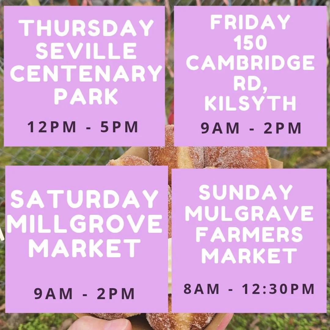 Hey Doughnut Fam! 🎉 We're back and ready to roll in 2026! Same fresh, generously filled doughnuts you love&mdash;made right in front of you. 

This week we're at:
🍩 THURSDAY: Seville Centenary Park, 12pm&ndash;5pm
🍩 FRIDAY: 150 Cambridge Rd, Kilsy