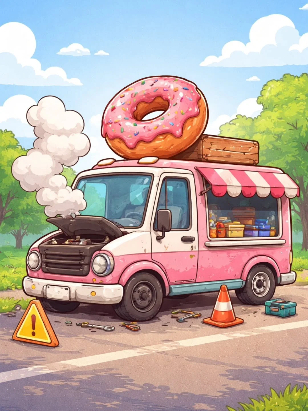 Uh oh&hellip; the doughnut mobile has other plans today 🚗💥
Sadly we won&rsquo;t make today&rsquo;s market. Sorry doughnut fam &mdash; we&rsquo;ll be back serving the goods very soon 🍩💛