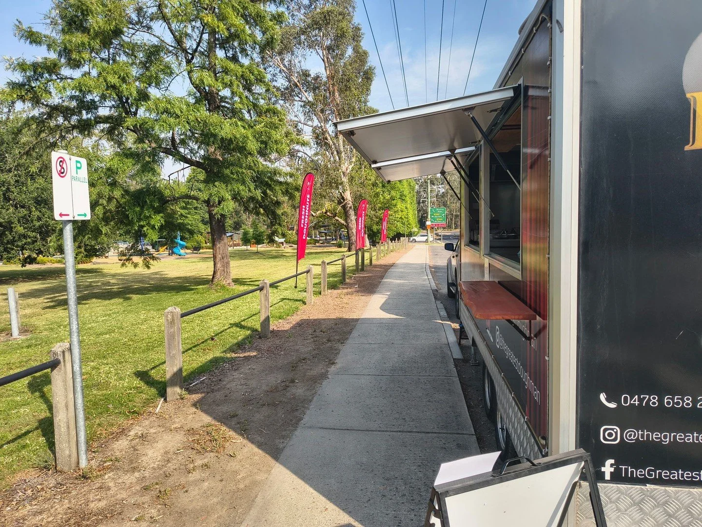 Good morning Seville! 🌞🍩

We're here TODAY at Seville Water Play Park from 10am - 3pm!

Fresh, generously filled doughnuts made right before your eyes. Come grab yours! 💜

See you soon!

#thegreatestdoughman #sevillewa #freshdonuts #donutvan #fami
