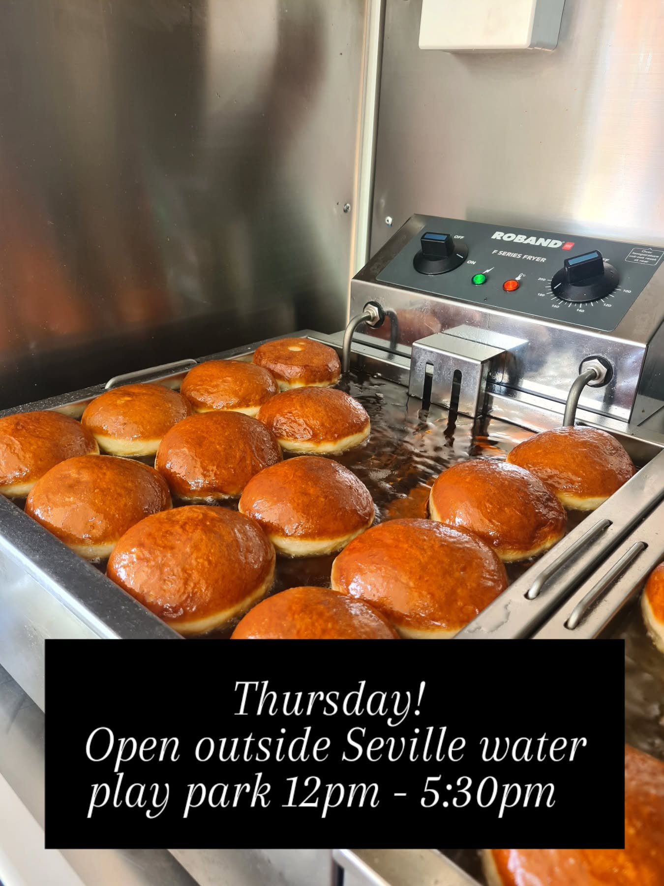 ☀️🍩 GOOD MORNING DOUGHNUT FAM!!! 🍩☀️

We're back roadside in Seville today and ready to fill your afternoon with fresh, warm doughy goodness! ❤️

📍 Find us outside the Seville Water Play Park
⏰ Open from 12pm - 5:30pm (or until sold out!)

Need lu