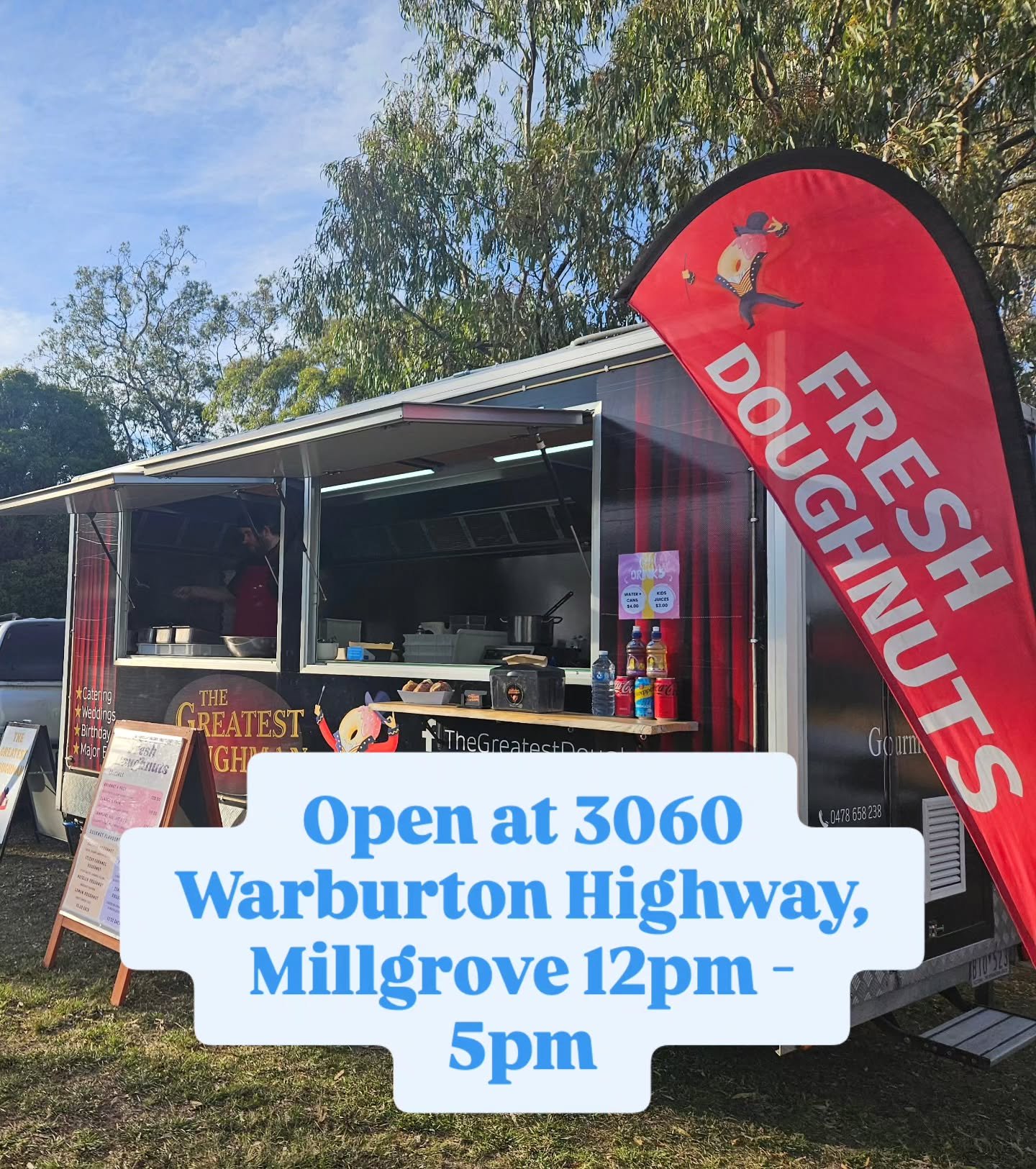 Good morning, Millgrove! 🤍

We're back roadside today at 3060 Warburton Highway from 12:00 pm &ndash; 5:00 pm (or until sold out) with our fresh, handmade doughnuts.

There's nothing quite like a warm, freshly made doughnut on a chilly day, and we'd