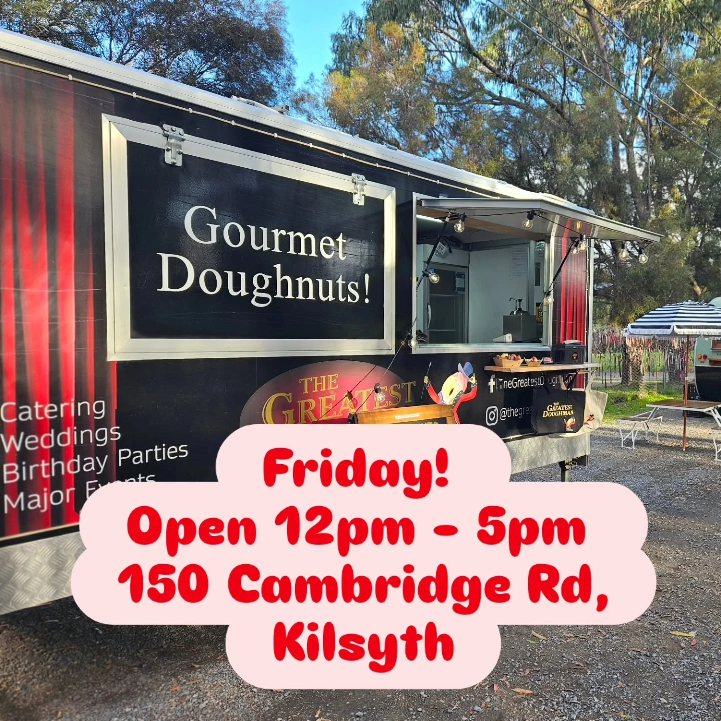 Good Morning, Kilsyth! 🍩☀️
It&rsquo;s Friday again, and you know what that means&hellip; DOUGHNUT DAY! 🎉🍩

We&rsquo;ll be serving up our fresh, sugary goodness from 12pm&ndash;5pm or until SOLD OUT! So come on down, grab yourself a delicious treat
