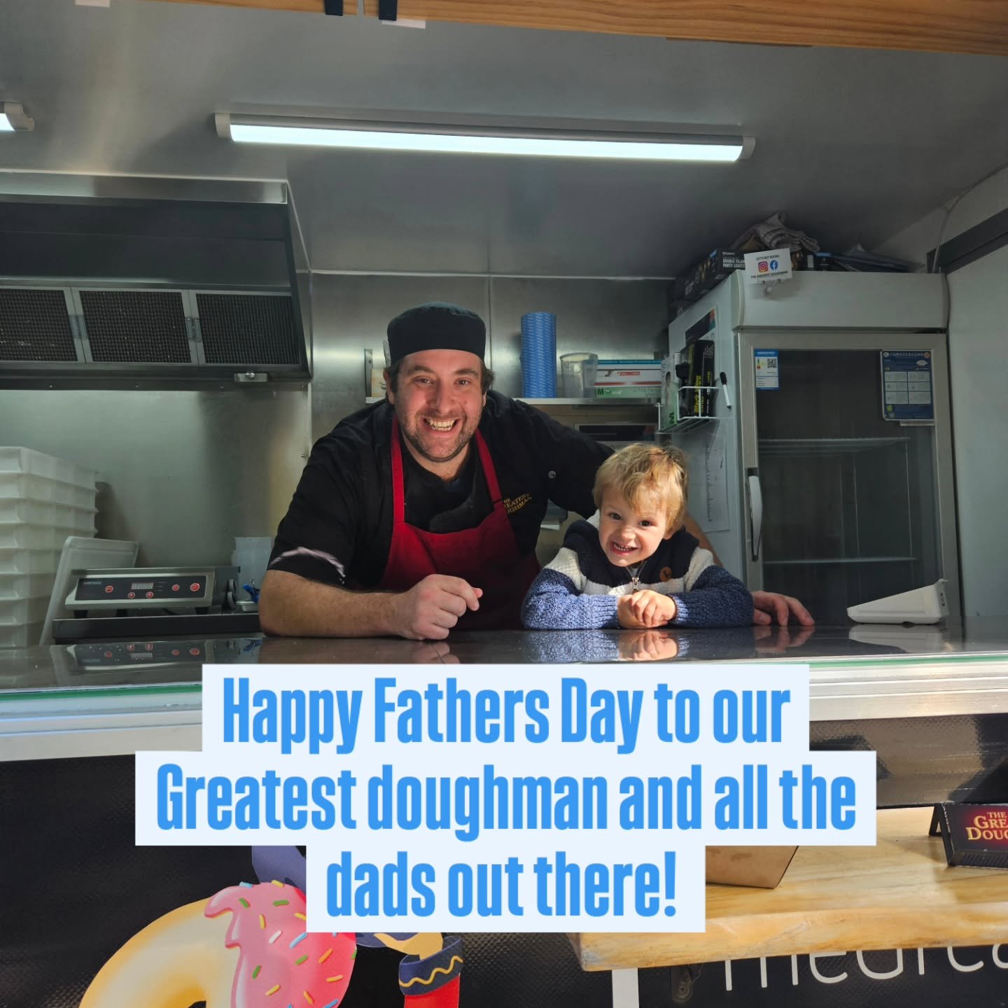 Wishing our Greatest Doughman a very Happy Father&rsquo;s Day! 🍩👑❤️

And a HUGE Happy Father&rsquo;s Day to all the amazing dads, stepdads, grandads, and father figures out there! 💙

We hope your day is filled with plenty of love, laughs, relaxati