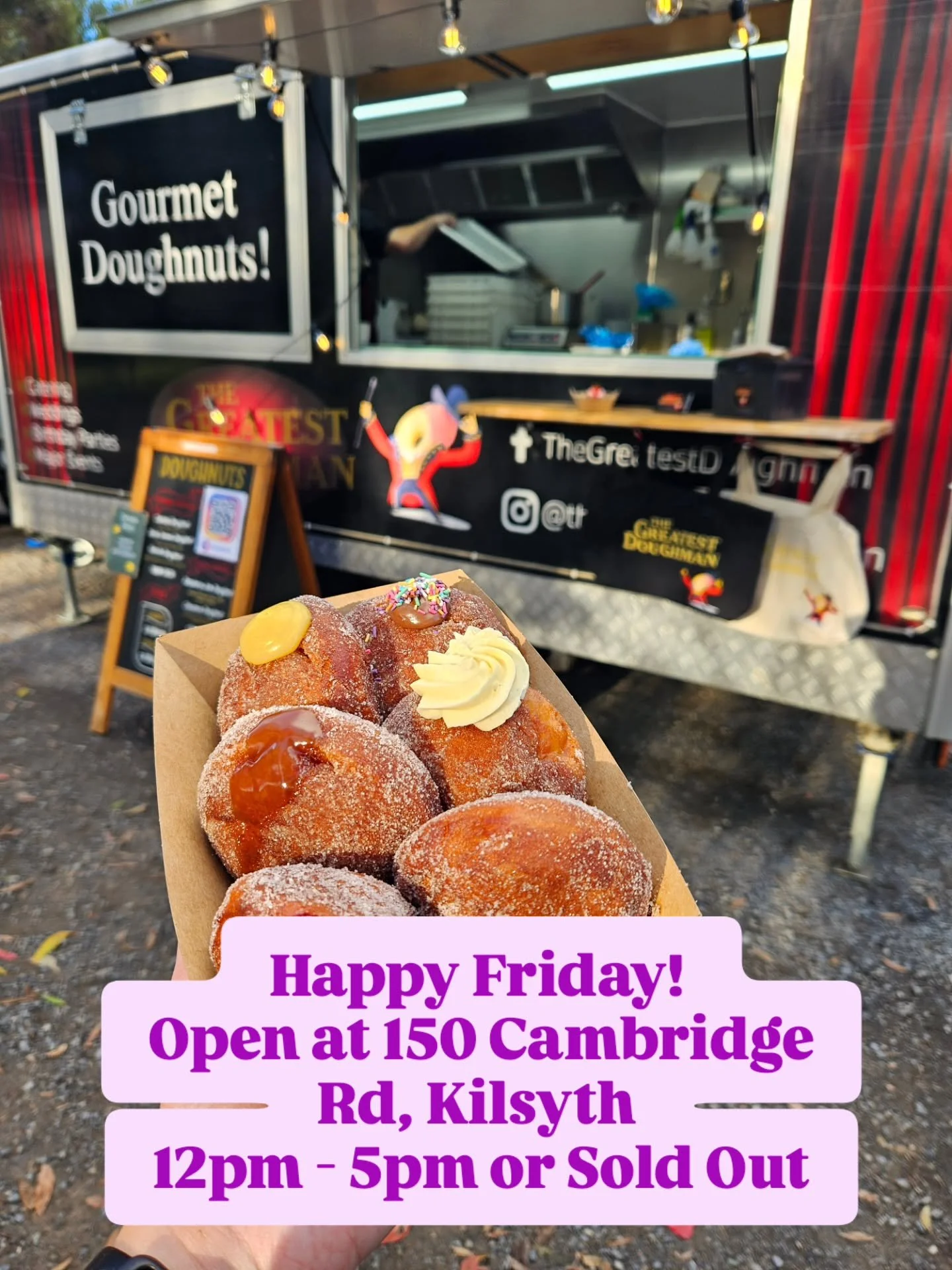 ☀️ GOOD MORNING, KILSYTH! 💕✨

We&rsquo;re BACK today and ready to make your Friday a whole lot sweeter!

📍 150 Cambridge Rd, Kilsyth
⏰ 12PM &ndash; 5PM OR SOLD OUT! 🚨

We&rsquo;ve missed you and are SO excited to be back serving up all your favour