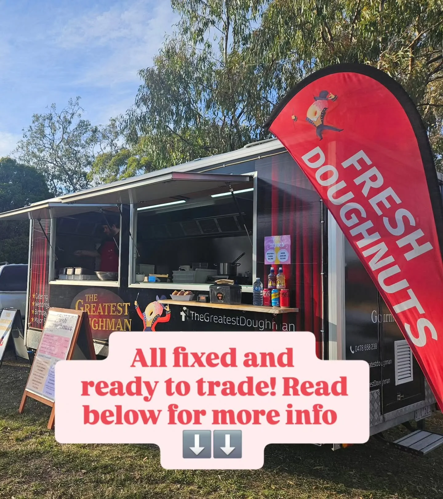 🍩 Doughnut Fam! 🍩

We have good news &mdash; we&rsquo;re all fixed up and ready to trade! 🎉

It&rsquo;s the littlest Doughman&rsquo;s 5th birthday, so we won&rsquo;t be trading, but you can find us Sunday at the Run Prix around Albert Park Lake fr