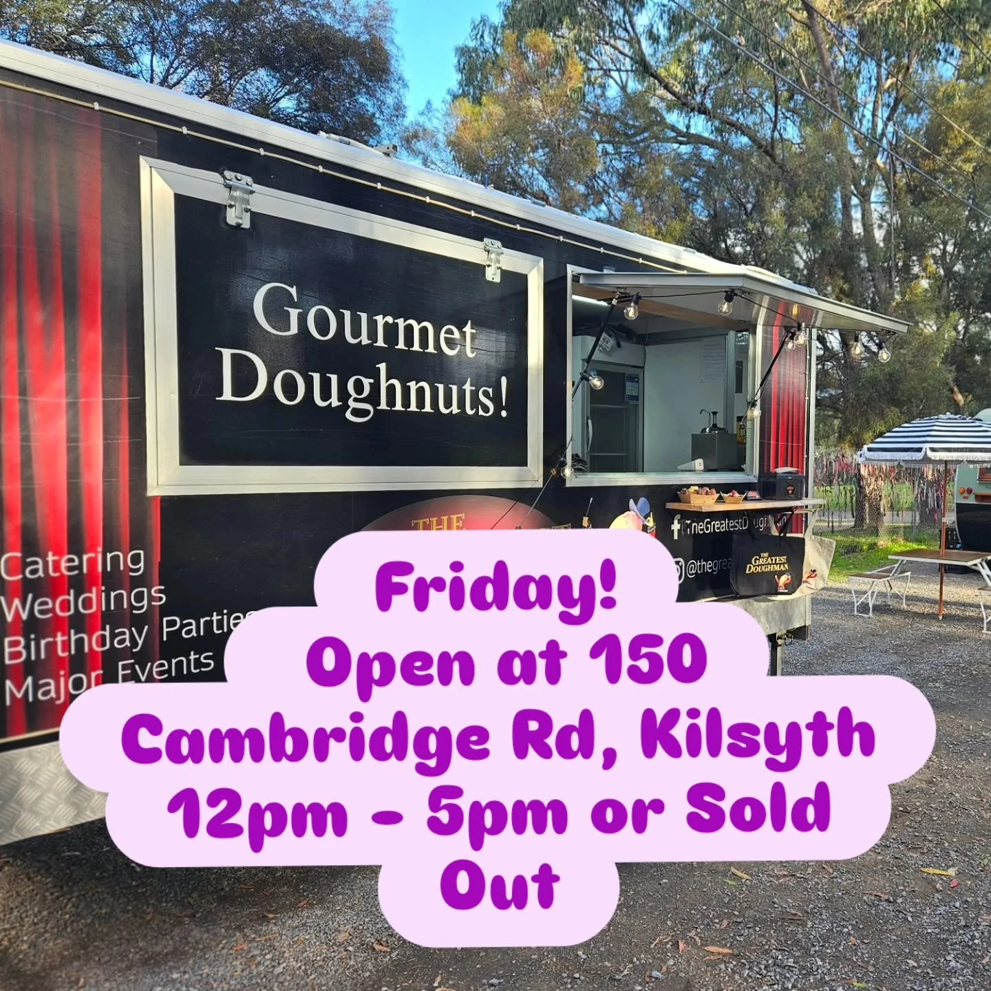 🎉🍩 IT&rsquo;S FRIDAY, WHOOP WHOOP! 🍩🎉

Happy Friday, doughnut lovers! 💖✨ We&rsquo;re OPEN and ready to make your Friday a little sweeter! 🥳🍩

📍 150 Cambridge Rd, Kilsyth
⏰ 12pm &ndash; 5pm OR SOLD OUT! 👀

We&rsquo;ll be serving up our FRESH,