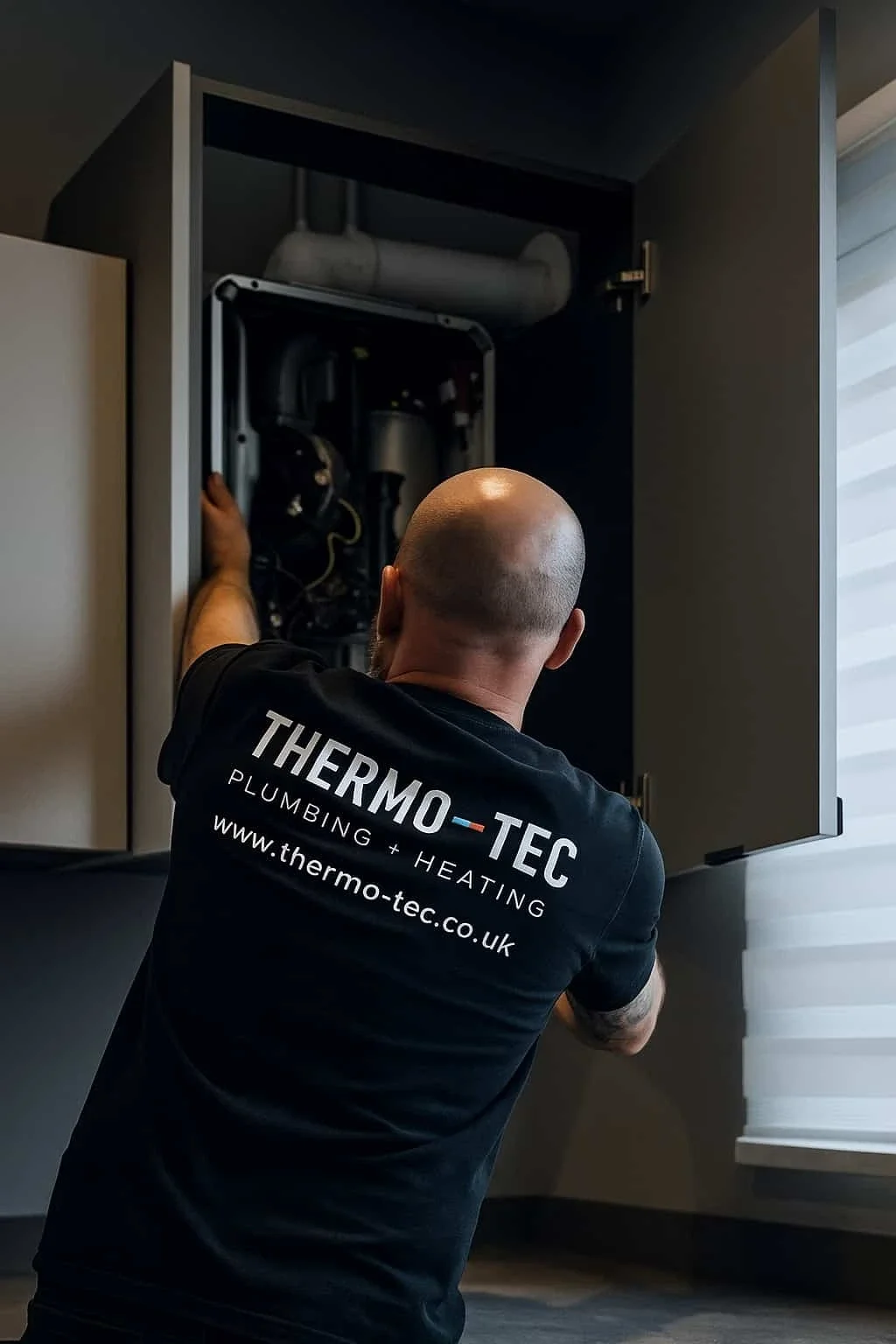 stuart doing a boiler service in wokingham