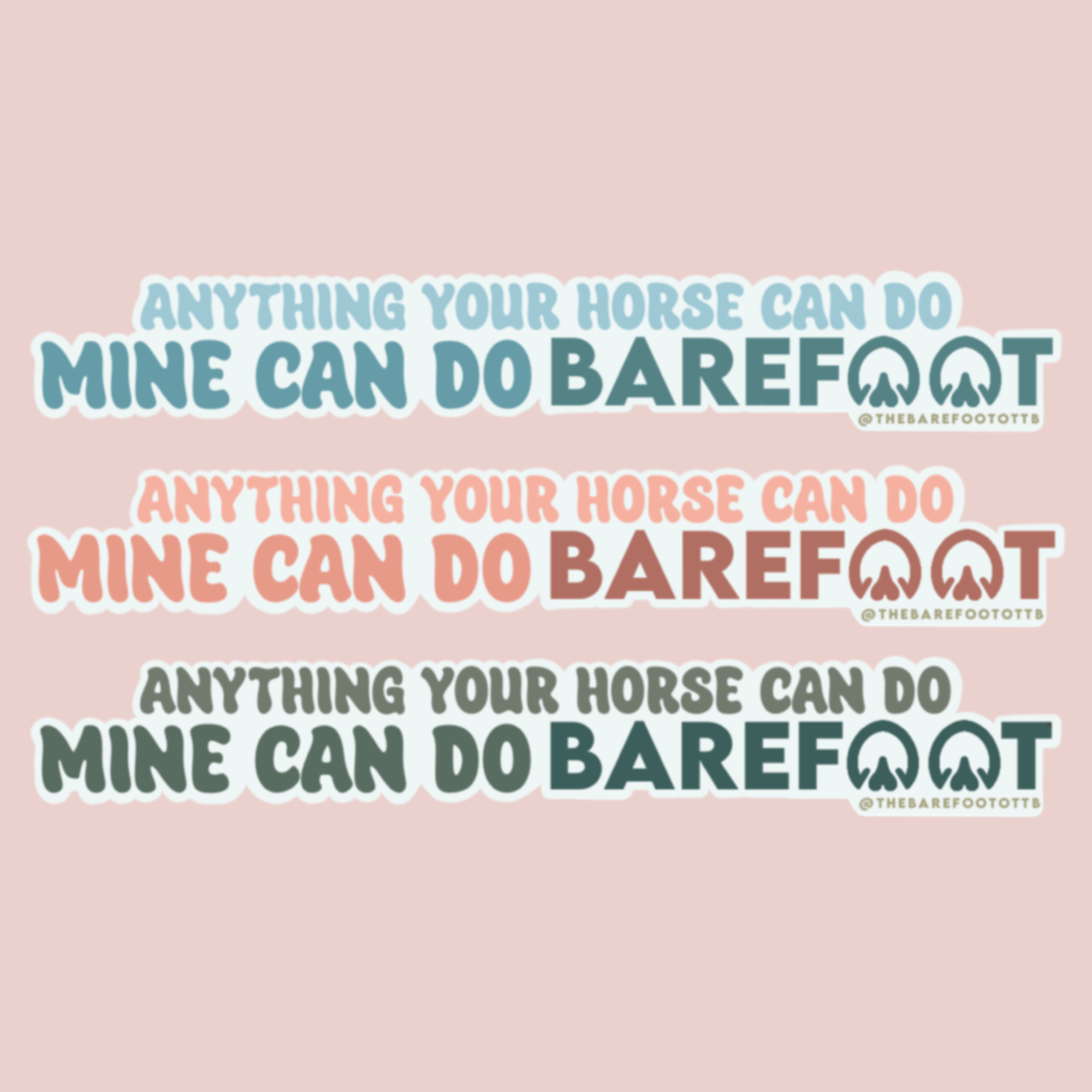 Mine Can Do Barefoot Sticker