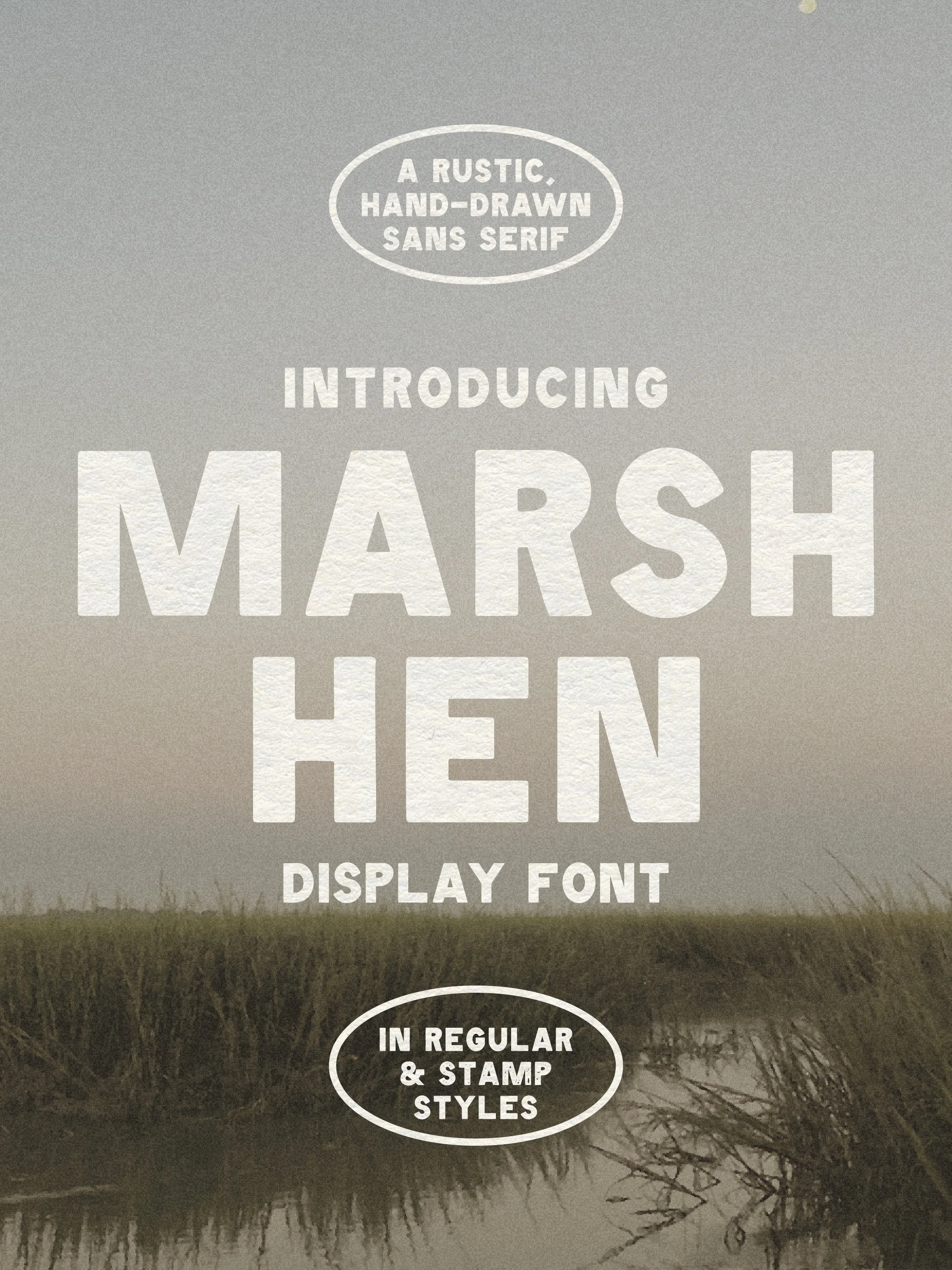 I created Marsh Hen because I needed a versatile, blocky font for headers and taglines, and I thought you might find it useful too. I&rsquo;d love to see how you use Marsh Hen&mdash;feel free to share and tag your projects!

Now available on my websi