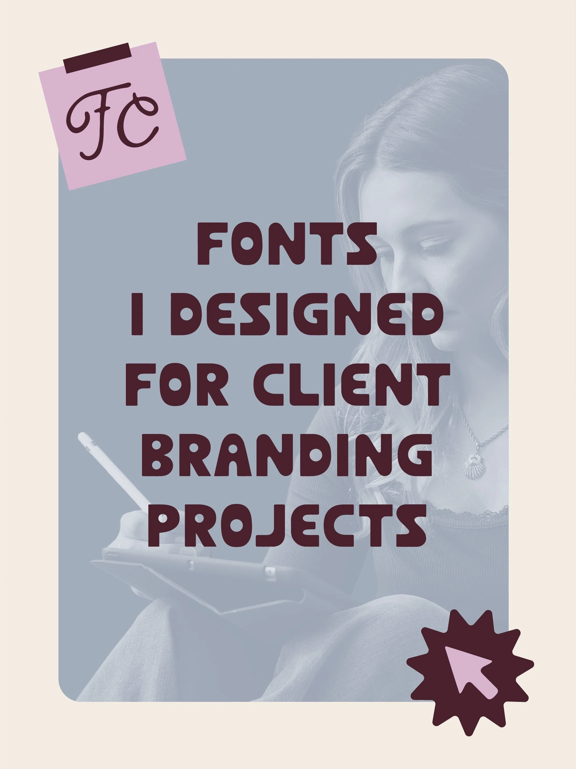 Sometimes I design a font specifically for a brand project. And sometimes I already have one I made that I just know is the right fit.

Either way, these clients ended up with custom type I drew and designed myself. Swipe through to check out some sn