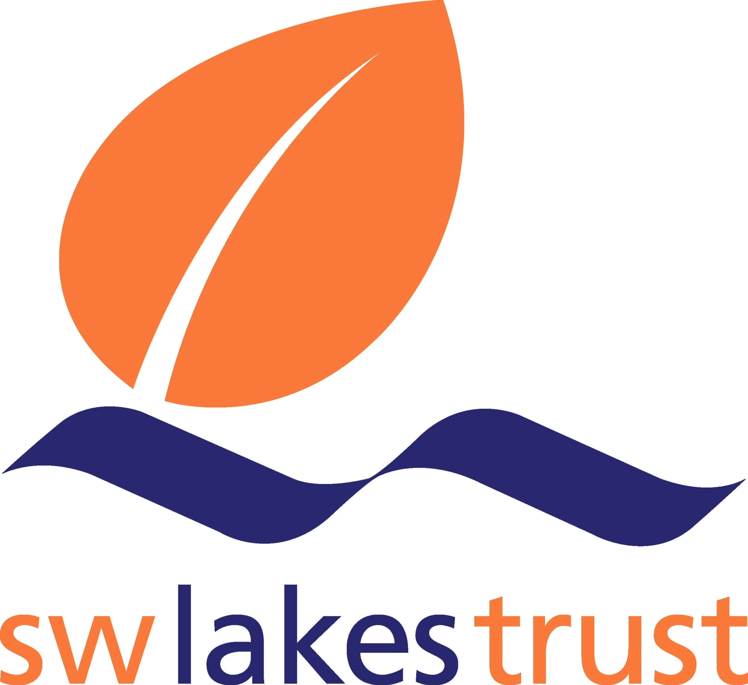 South West Lakes logo, with a blue and orange icon