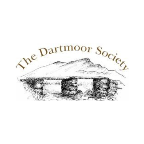 The Dartmoor Society logo, a sketch of a river crossing