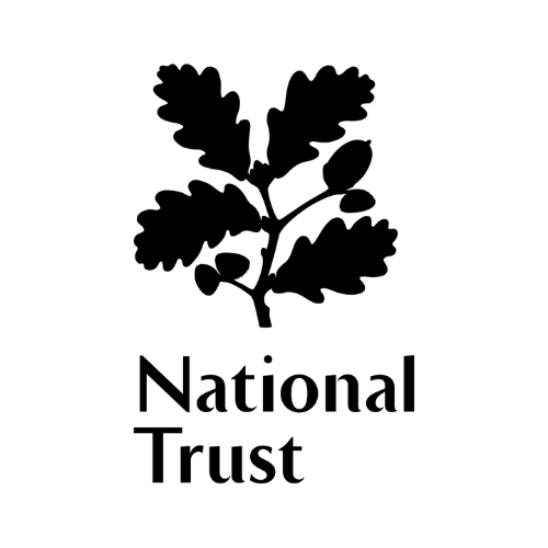 National Trust logo, a branch of an oak tree with leaves and acorns