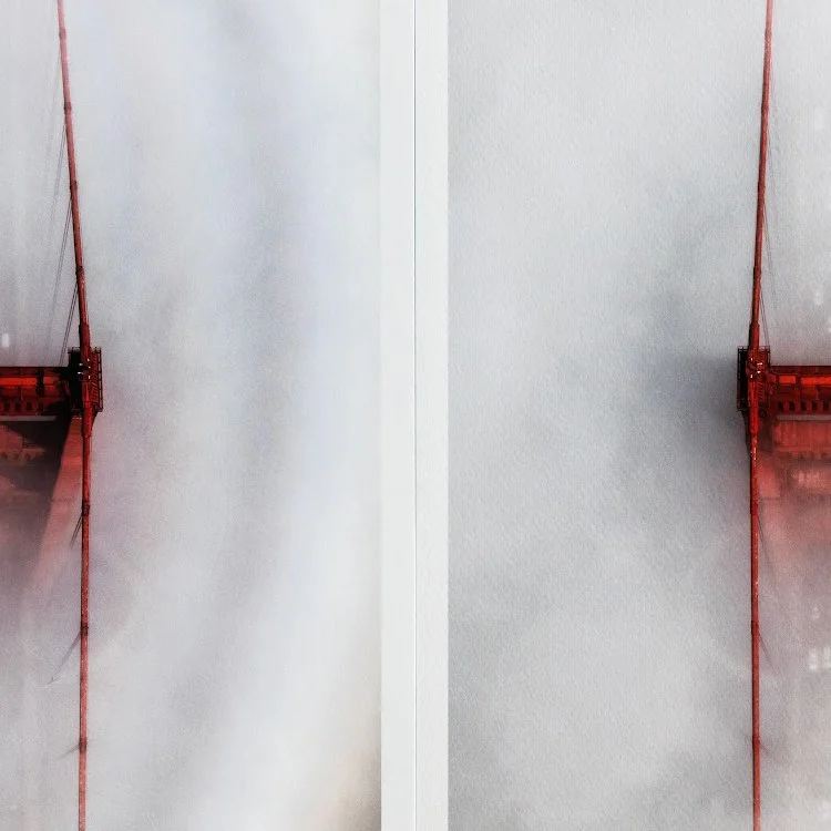 Fine art print of the Golden Gate Bridge in fog