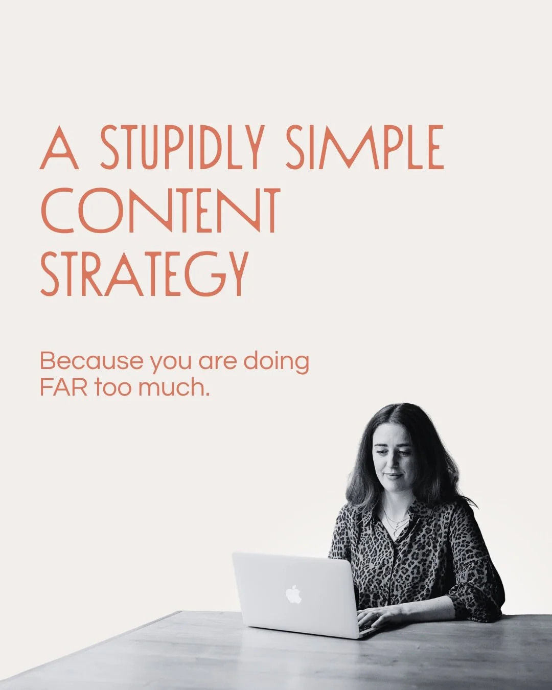 Why do we over complicate it? Asking for a friend. 

This simple strategy of 2 channels + email is just BEGGING for repurposing too.