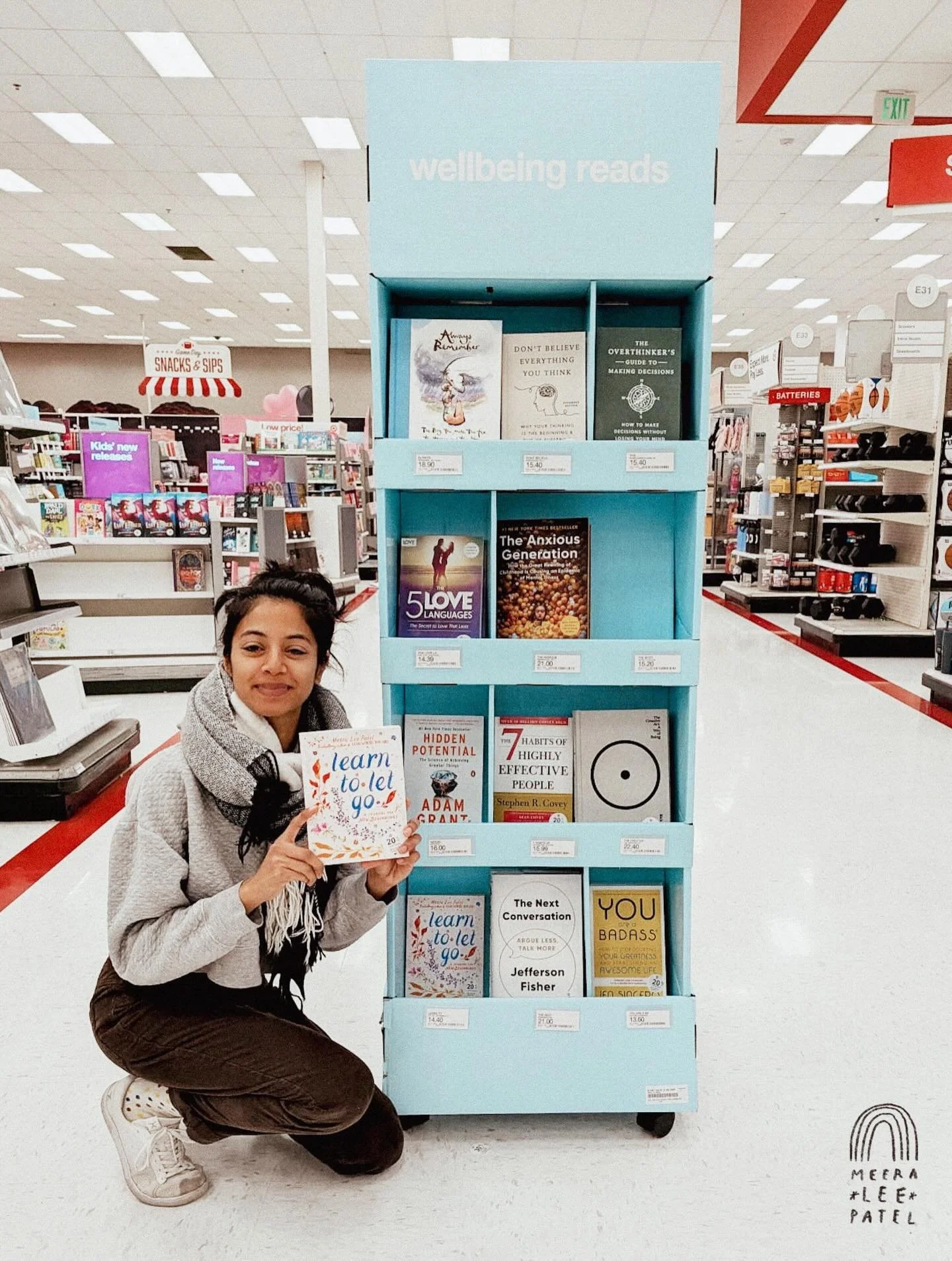 grateful to have LEARN TO LET GO chosen as part of @target WELLBEING READS this Winter--and in good company!

also grateful to have my little ladies run into their mama's work on our shopping trip for @trevorlburbank pink soccer jersey. a lovely surp