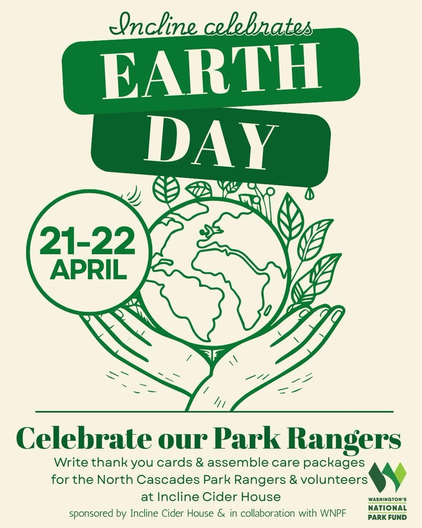 Drink Cider. Thank a ranger. 🌲💚

This&nbsp;Earth Day, we&rsquo;re writing thank you cards and packing care kits for the rangers of North Cascades National Park&mdash;join in! We&rsquo;ll have thank you cards ready&mdash;just grab a cider and add yo