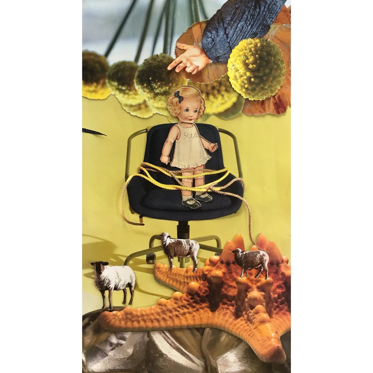 トールペイント作品 COLLAGE Fabric Collage Finish Line #86 | Susan
