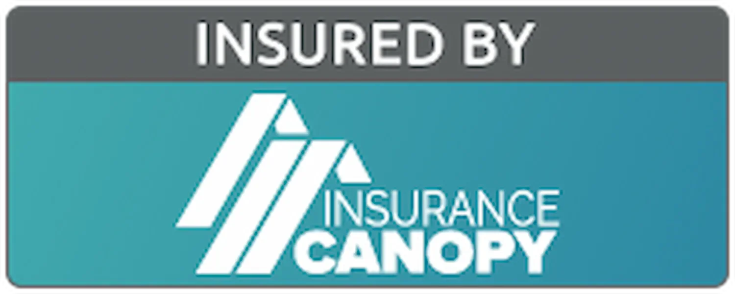Insurance company logo with text 'Insured by Insurance Canopy'.