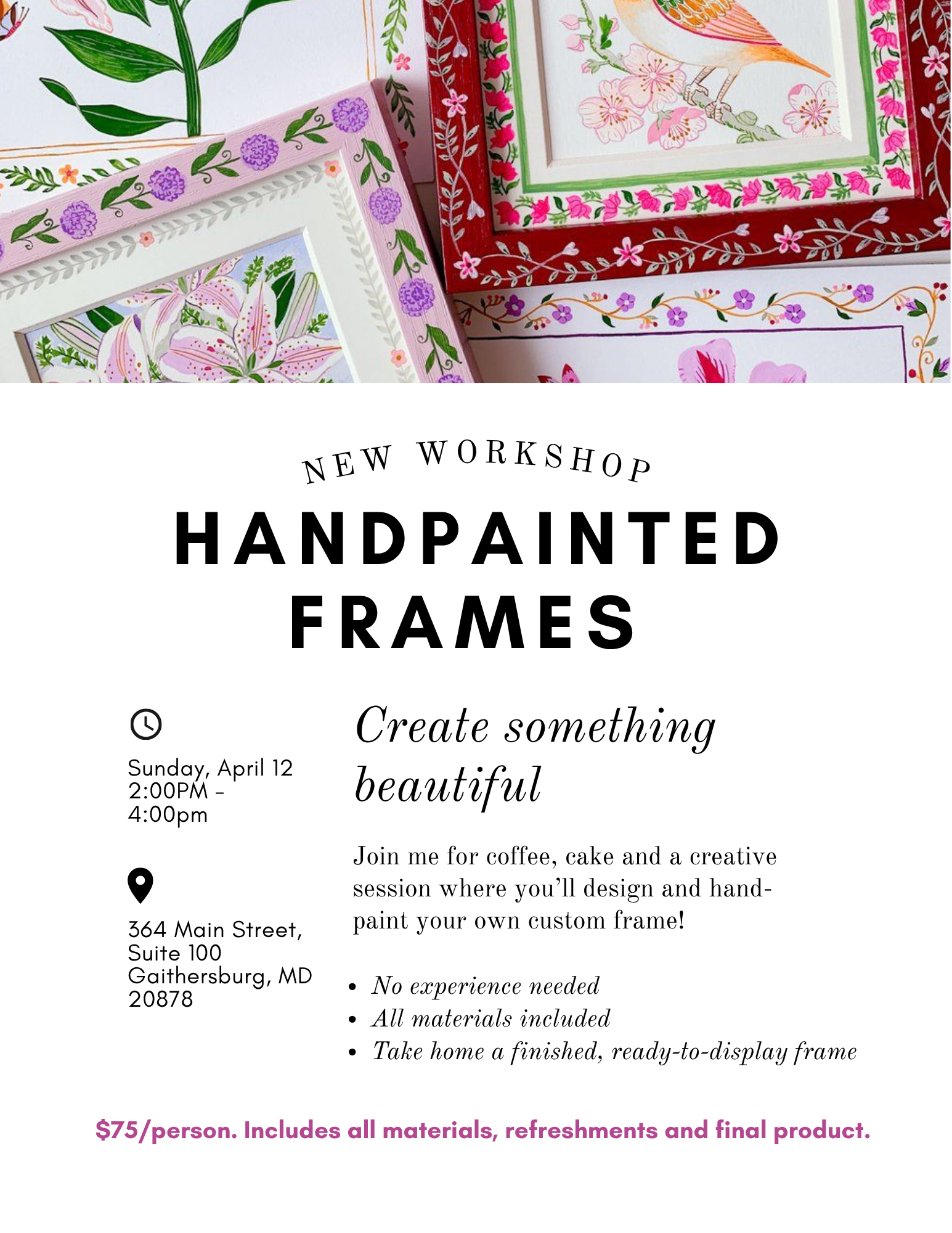 Hand-Painted Frame Workshop